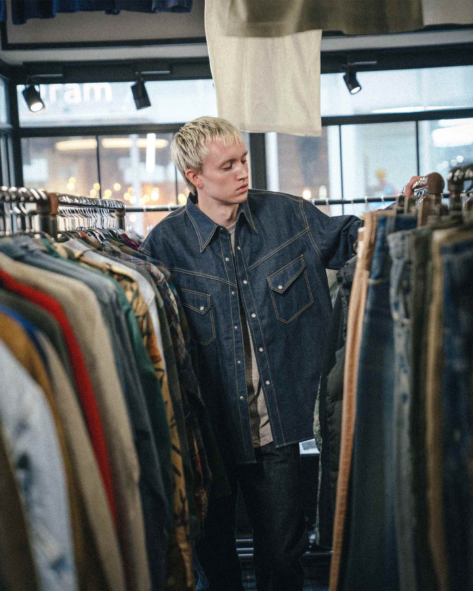 ©SAINT M××××××・セントマイケル - シャツ BBJ_DENIM SHIRT/REGID / BLUE