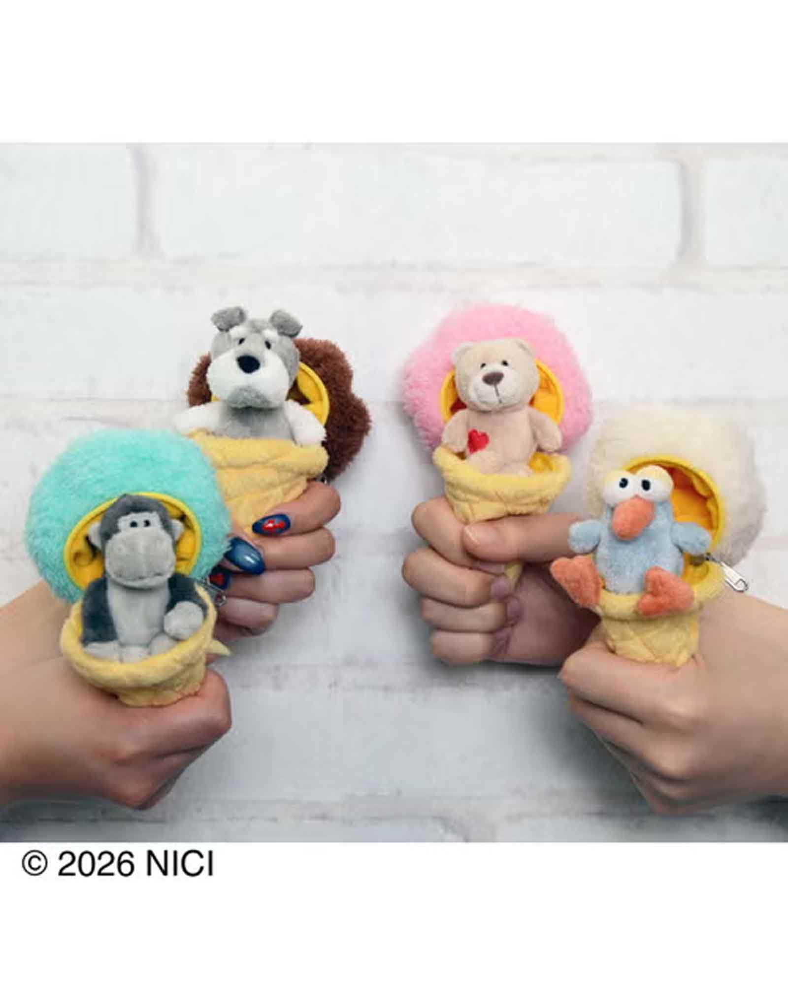 NICI・ニキ -  BB アイスクリームチョコレート＋シュナウザー 6cm / MULTI