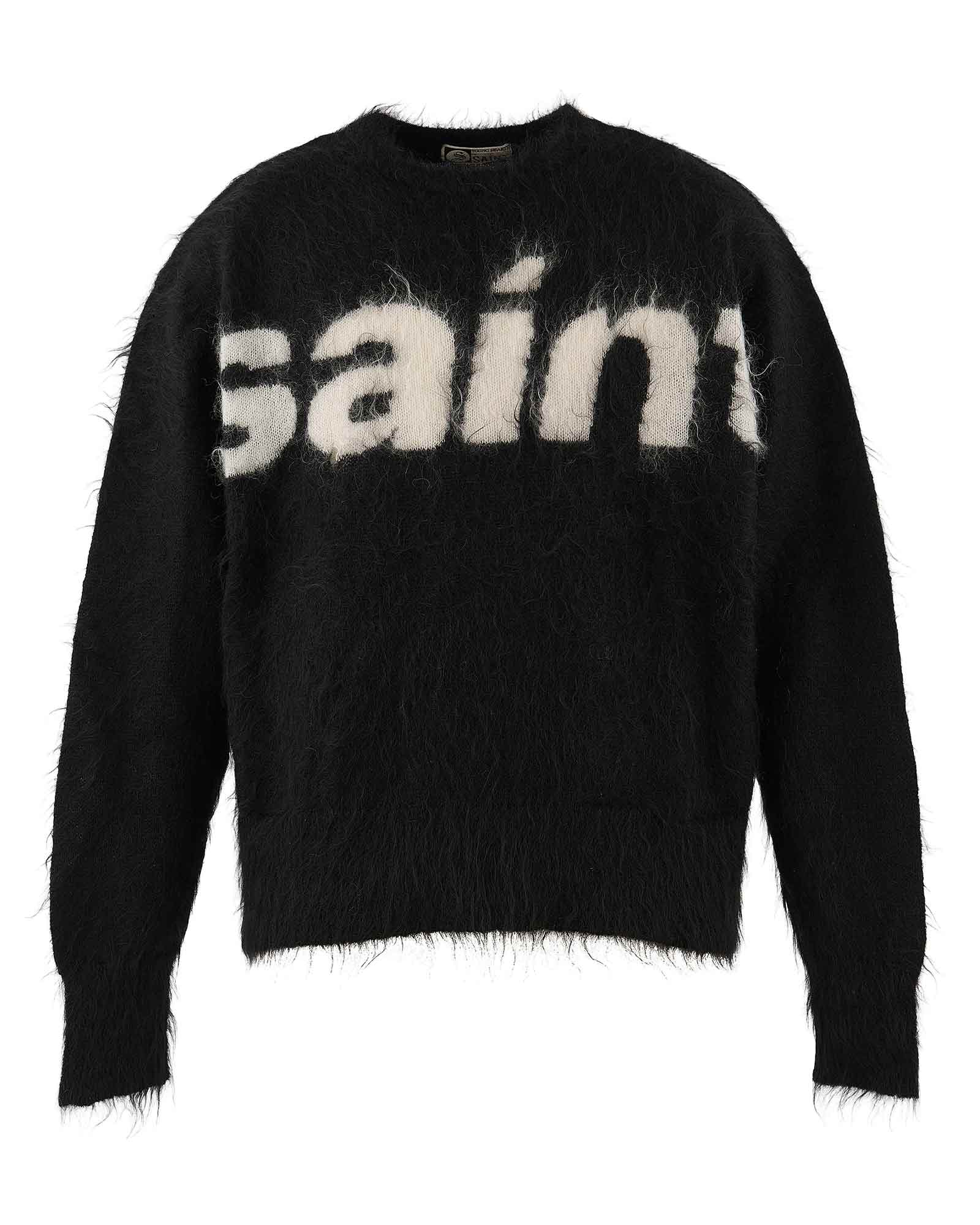 ©SAINT M××××××・セントマイケル - ニット・セーター MOHAIR CREW KNIT/SAINT / BLACK