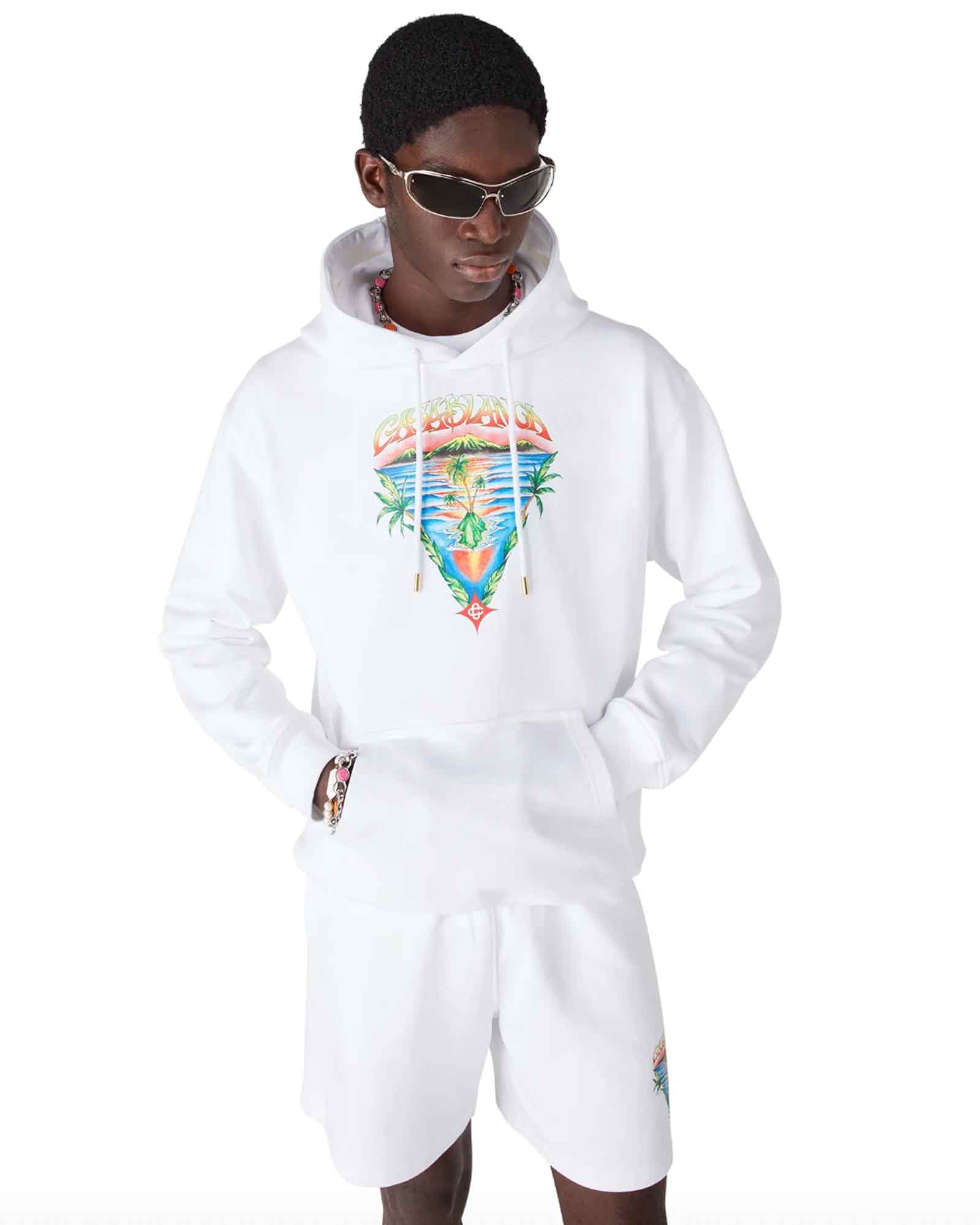CASABLANCA・カサブランカ - パーカー・フーディ INNOCENCE TRIANGLE HOODIE / OFF-WHITE LOOPBACK