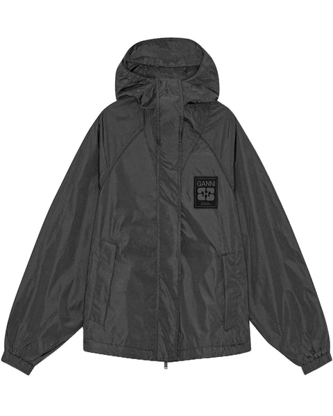 GANNI (ガニー) AW25 FLYWEIGHT NYLON JACKET / BLACK | Detail GANNI (ガニー) AW25 FLYWEIGHT NYLON JACKET / BLACK | Detail
