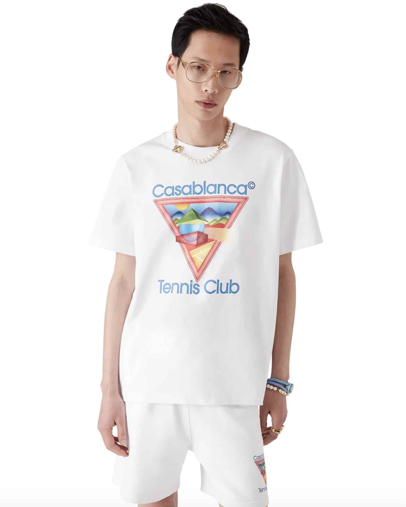 CASABLANCA・カサブランカ - Tシャツ・カットソー TENNIS CLUB ICON PRINTED T-SHIRT / WHITE