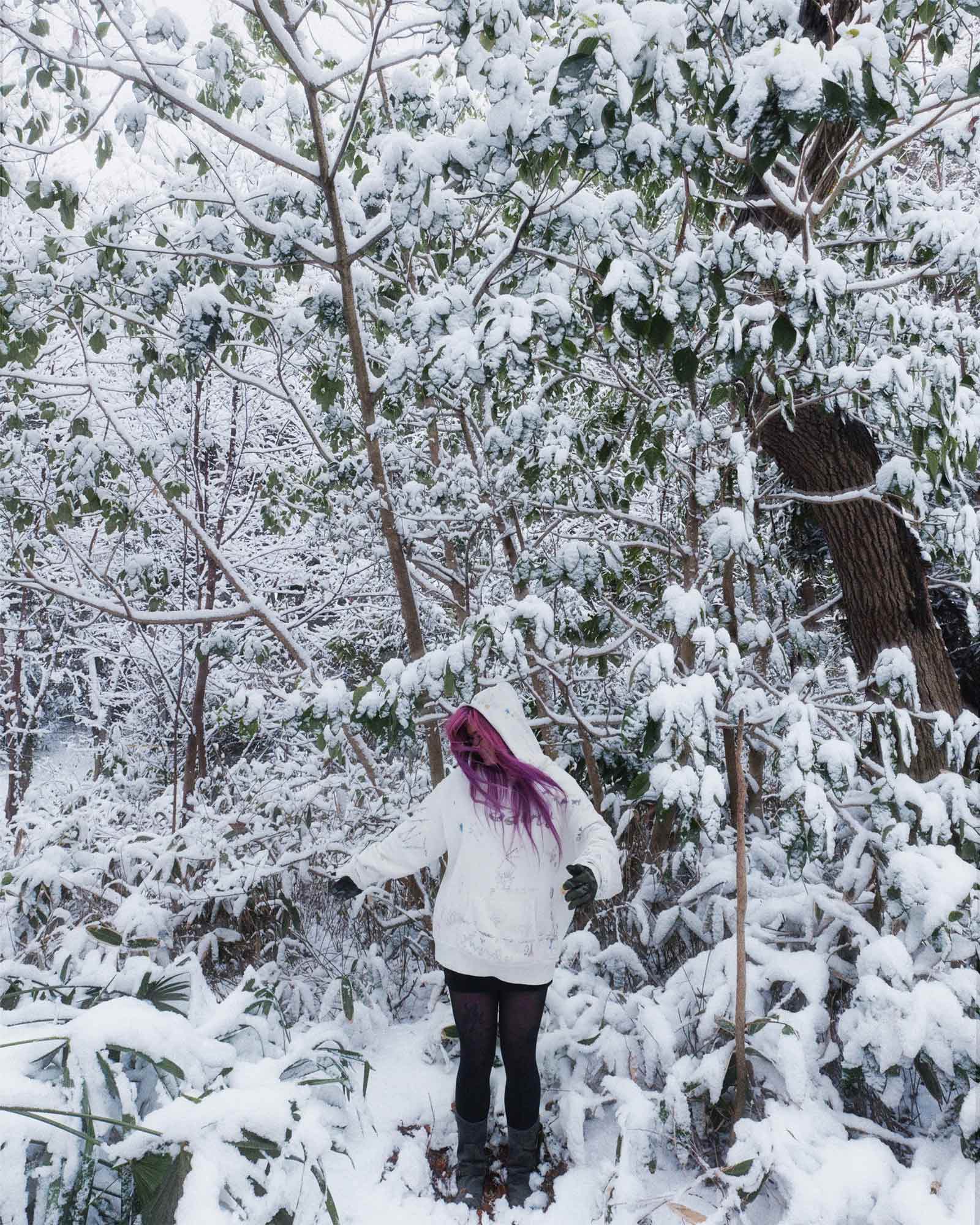 ©SAINT M××××××・圣迈克尔 -  COCO_DOUBLE FACE HOODIE / WHITE