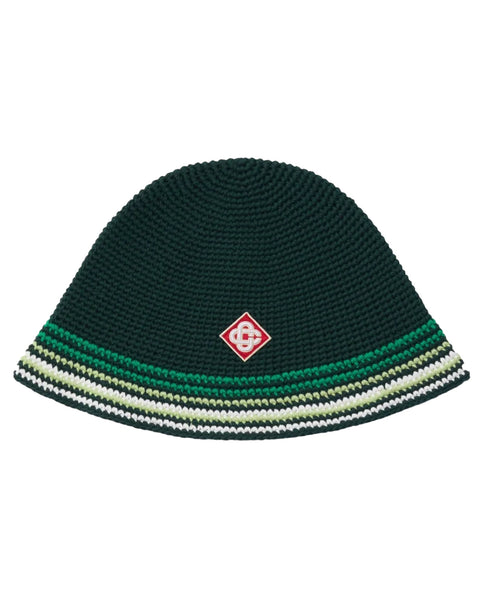 カサブランカ　Casablanca モノグラム クロシェハット CASABLANCA (カサブランカ) SS26 ニットハット STRIPE CROCHET HAT