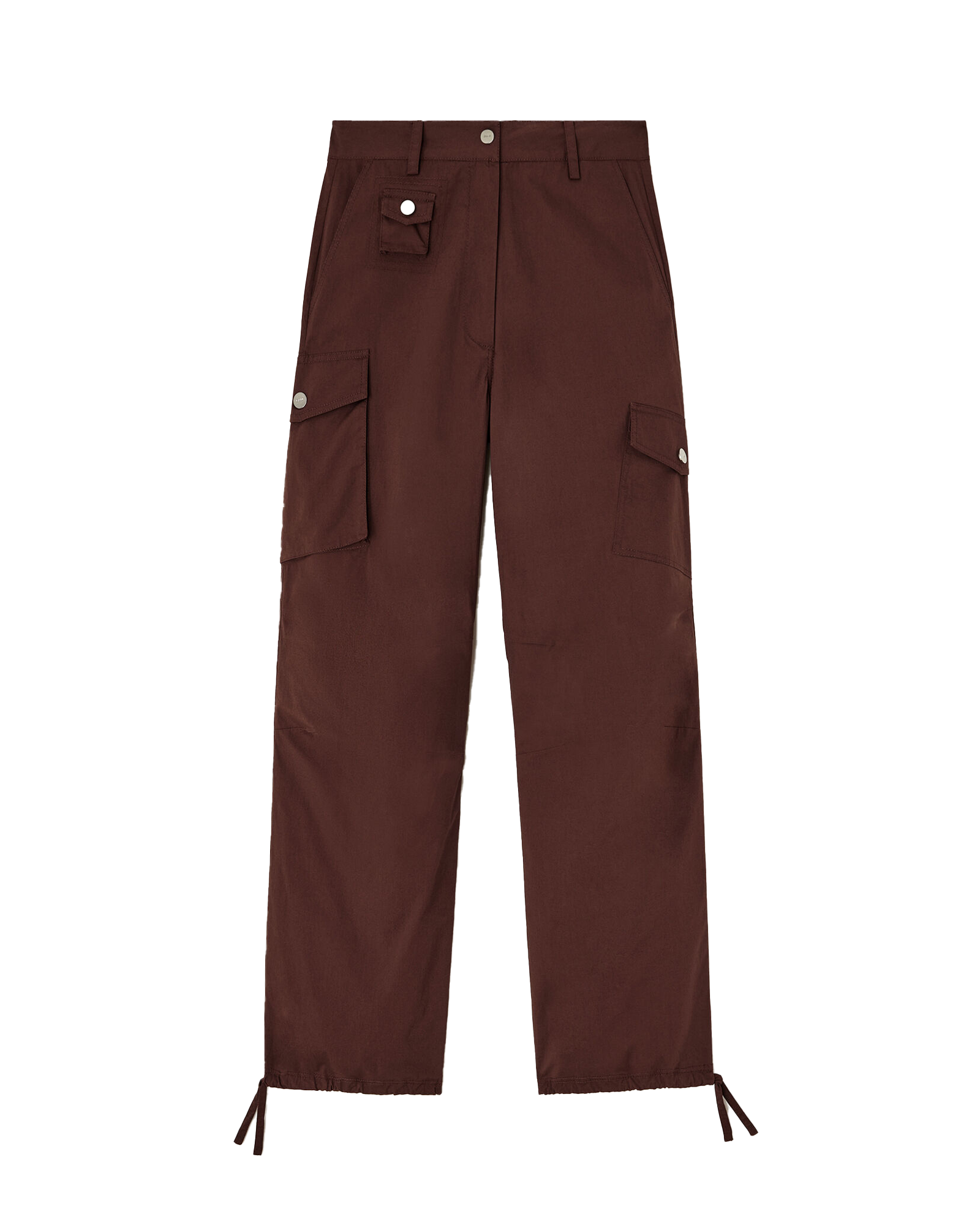 GANNI・ガニー - カーゴパンツ STRETCH COTTON POCKET CARGO PANTS / CHICORY COFFEE