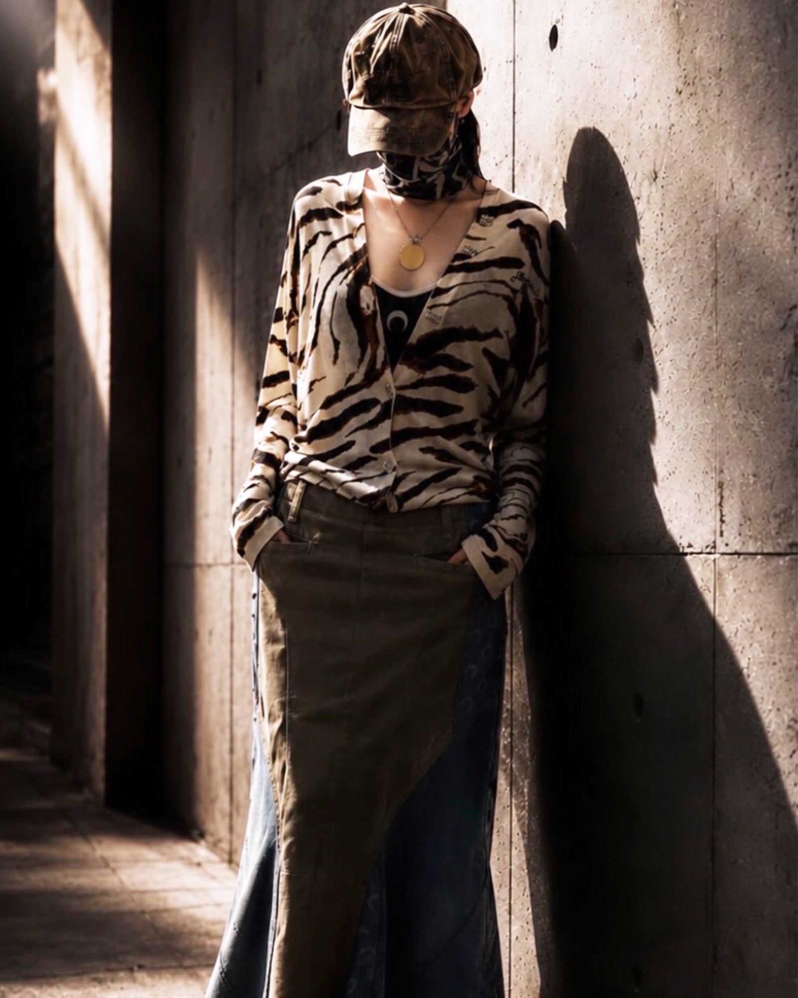 GANNI・ガニー - トップス SHEER PRINTED COTTON CARDIGAN / EGRET