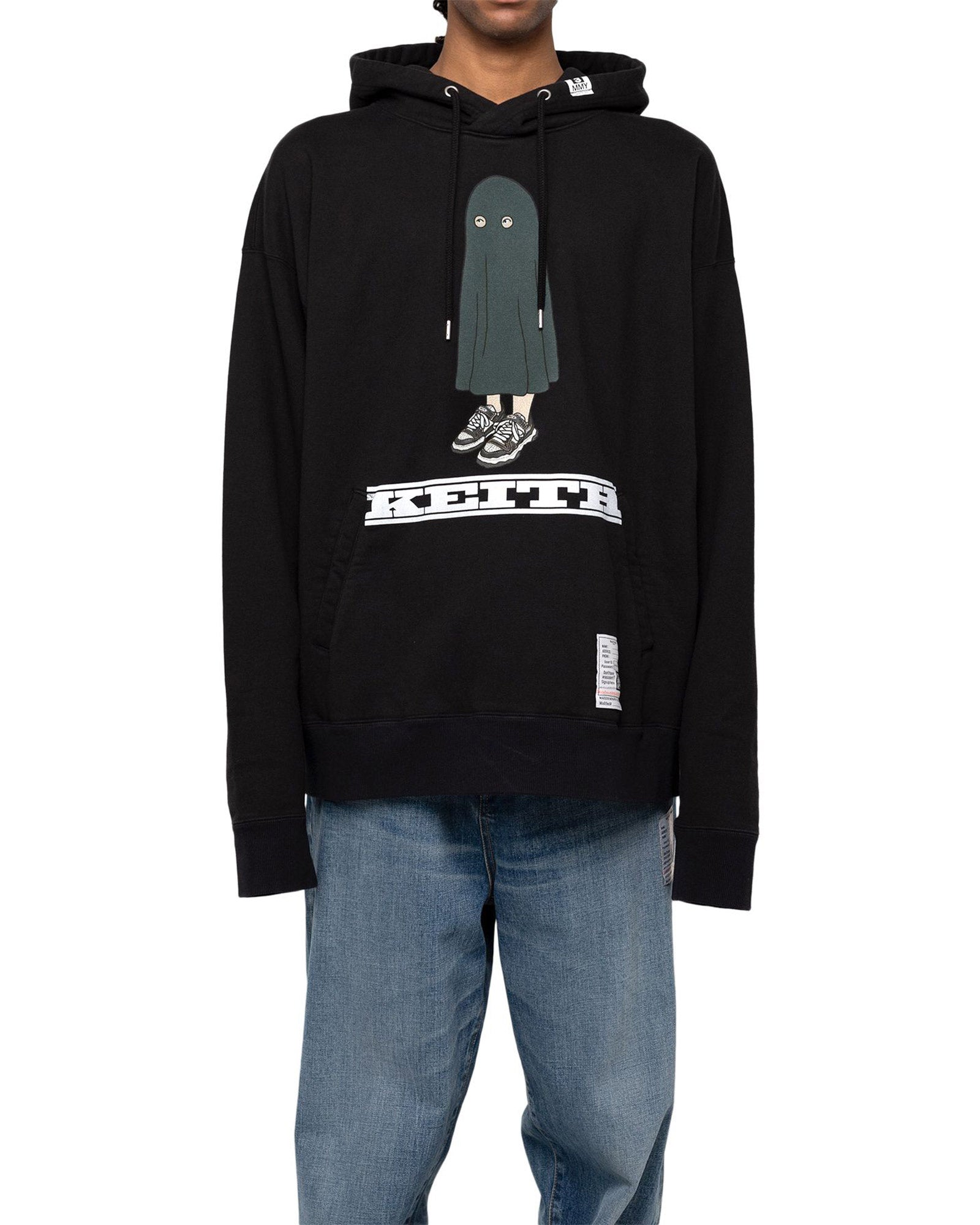 値下げ定価７万　東方神起　ユノ　ユンホ　MIHARA YASUHIRO　パーカー MIHARA YASUHIRO (ミハラヤスヒロ) KEITH PRINTED HOODIE / BLACK