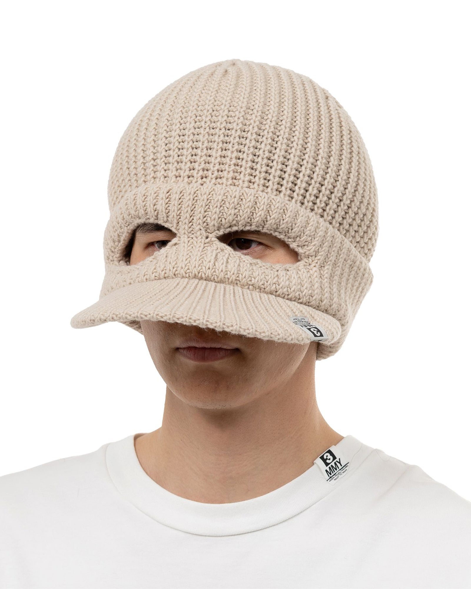 MIHARA YASUHIRO・ミハラヤスヒロ - キャップ MASKED VISOR KNIT CAP / BLACK