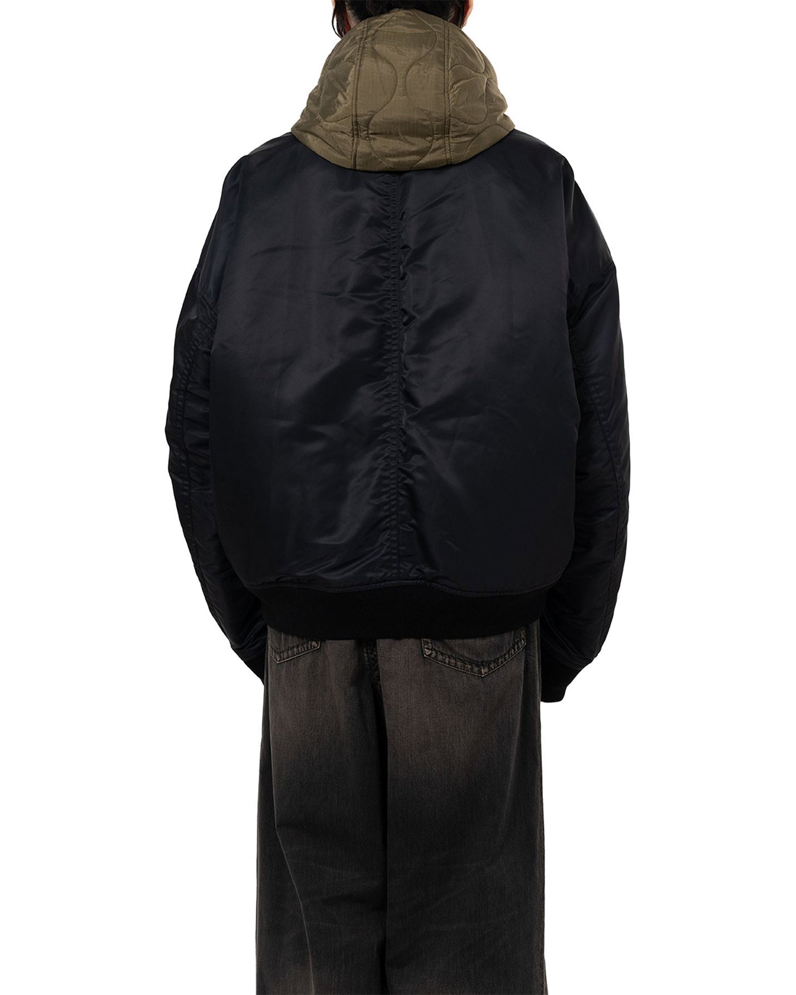 MIHARA YASUHIRO・Yasuhiro Mihara -  HOODED BOMBER JACKET / BLACK