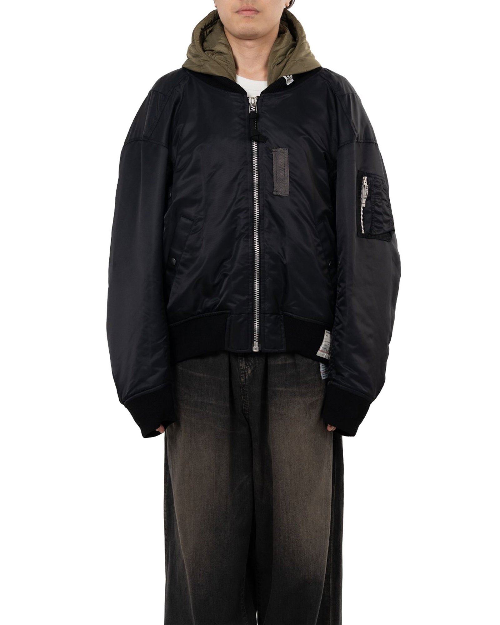 MIHARA YASUHIRO・Yasuhiro Mihara -  HOODED BOMBER JACKET / BLACK