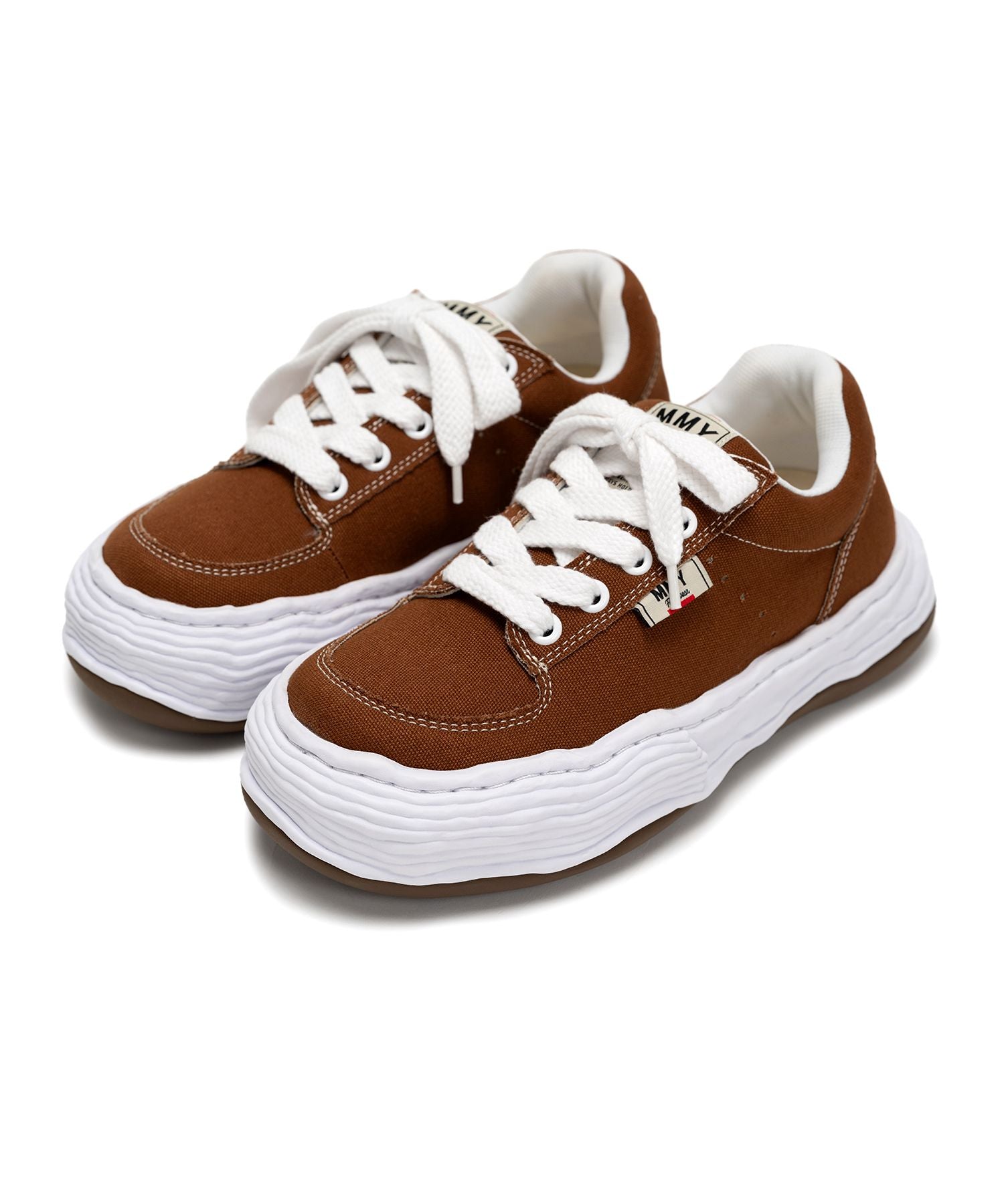 MIHARA YASUHIRO・ミハラヤスヒロ - ローカットスニーカー OLIVER ORIGINAL SOLE CANVAS LOW-TOP SNEAKER / BROWN
