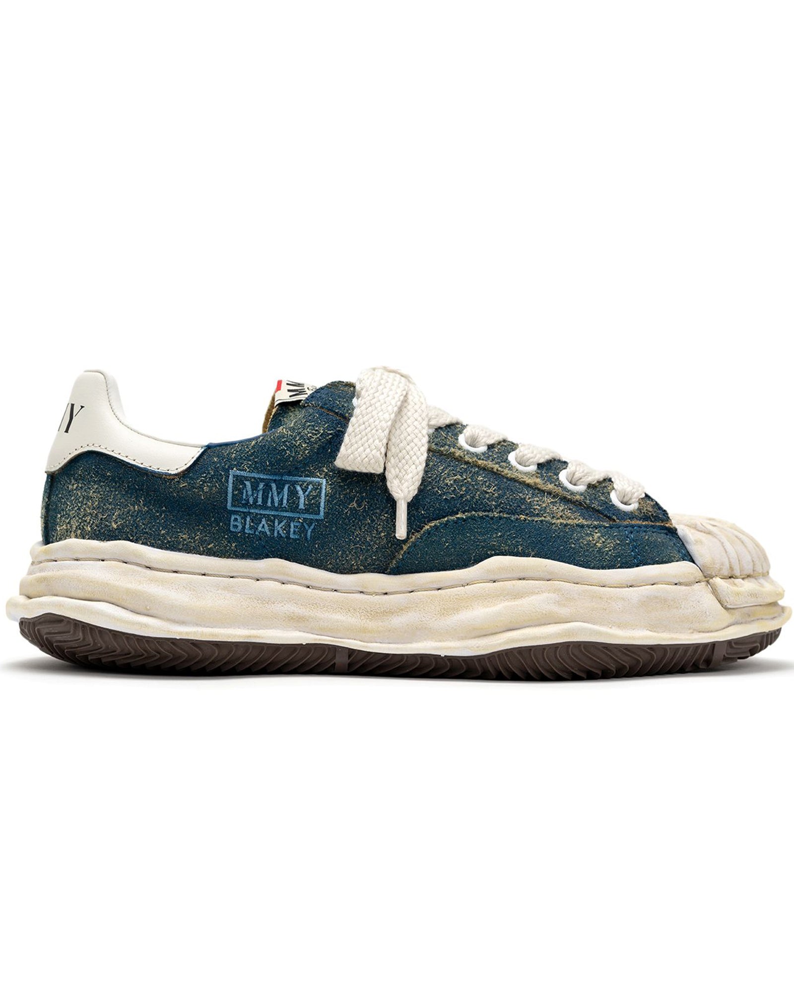 BLAKEY ORIGINAL SOLE VINTAGE SUEDE LOW-TOP SNEAKER / BLUE