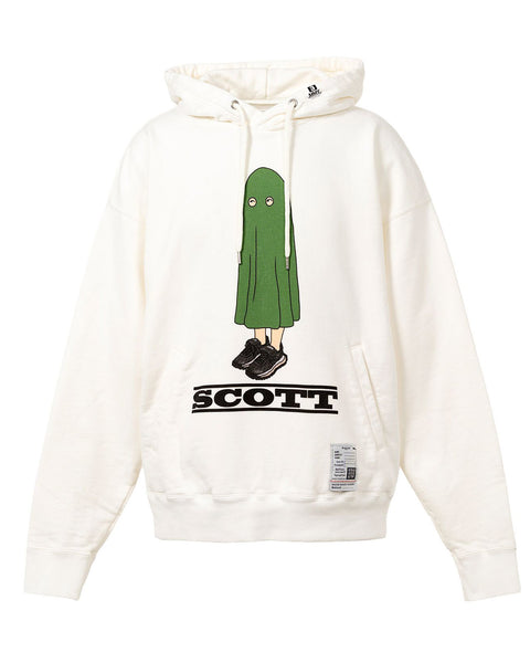 MIHARA YASUHIRO (ミハラヤスヒロ) SCOTT PRINTED HOODIE / WHITE MIHARA YASUHIRO (ミハラヤスヒロ) SCOTT PRINTED HOODIE / WHITE