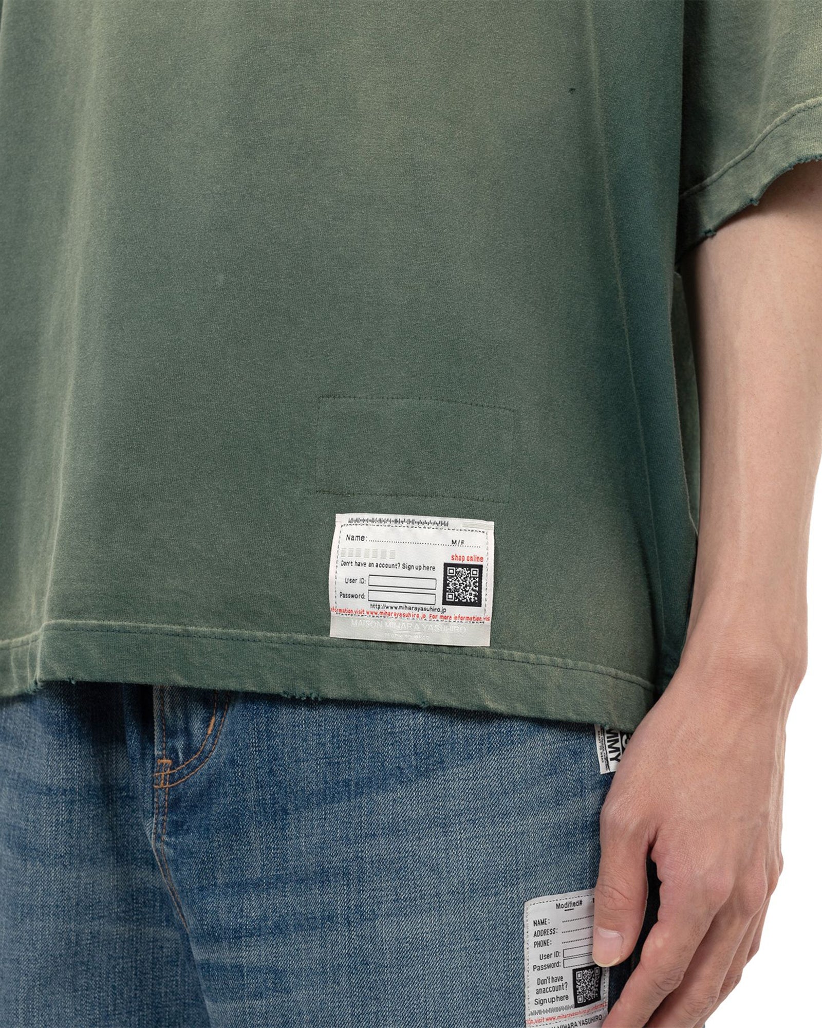 MIHARA YASUHIRO・ミハラヤスヒロ - Tシャツ・カットソー SUN FADED TEE / GREEN