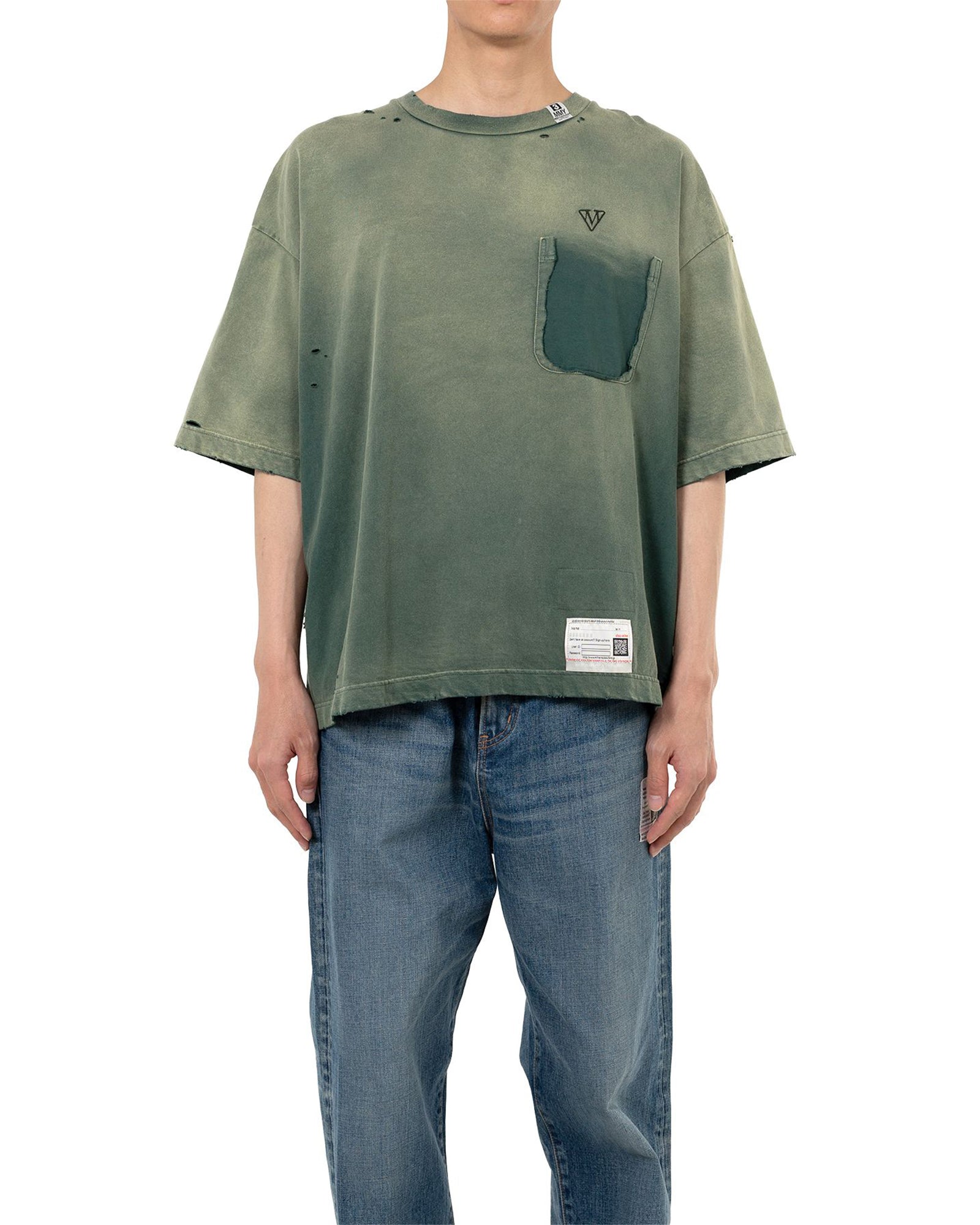 MIHARA YASUHIRO・ミハラヤスヒロ - Tシャツ・カットソー SUN FADED TEE / GREEN
