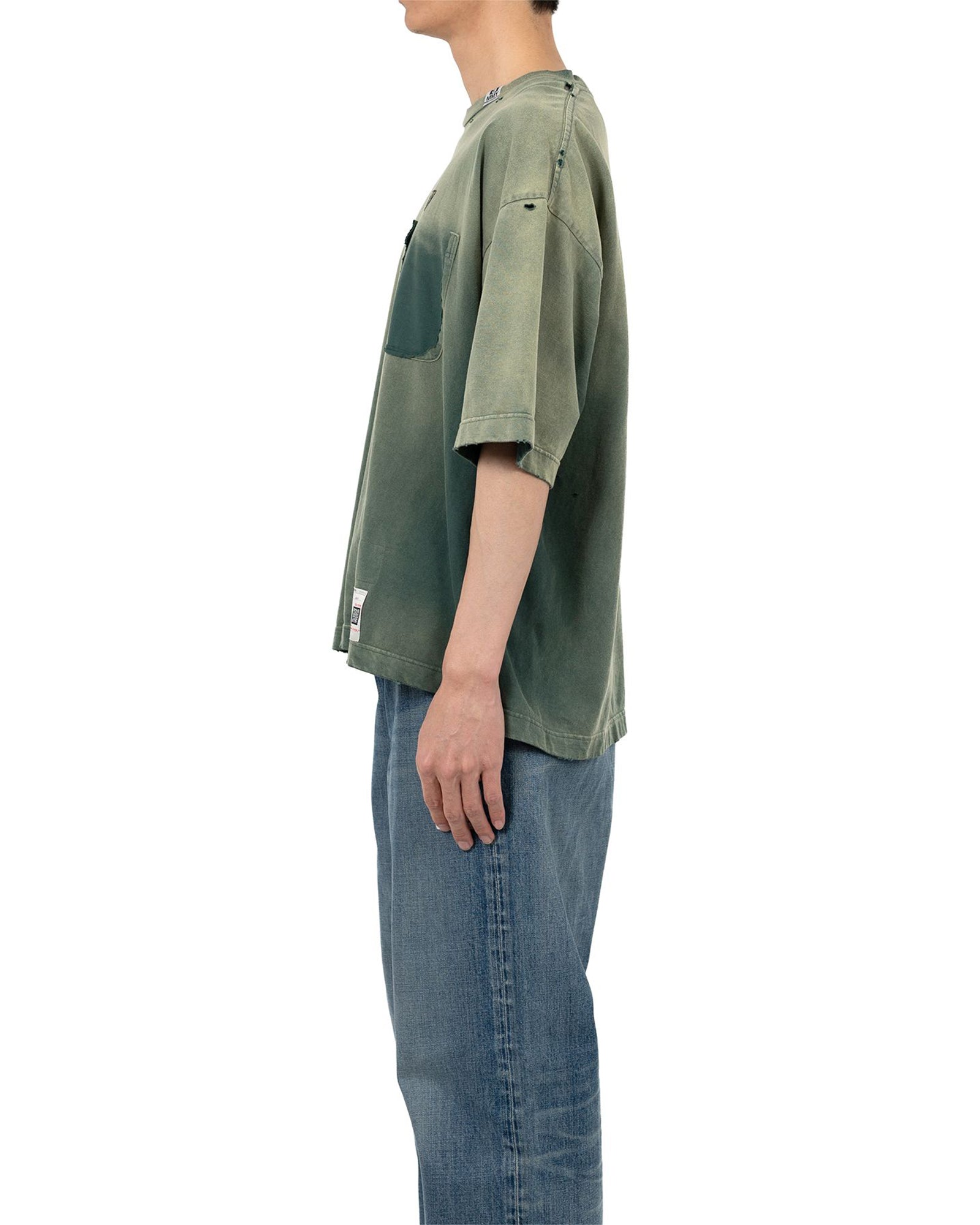 MIHARA YASUHIRO・ミハラヤスヒロ - Tシャツ・カットソー SUN FADED TEE / GREEN