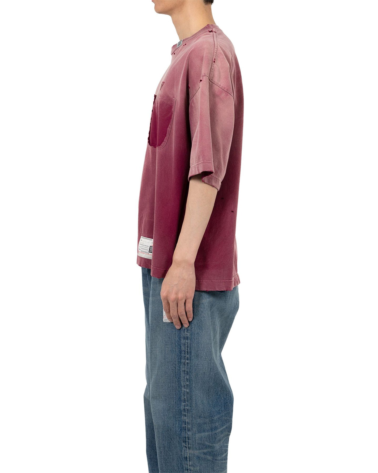 MIHARA YASUHIRO・Yasuhiro Mihara -  SUN FADED TEE / BORDEAUX