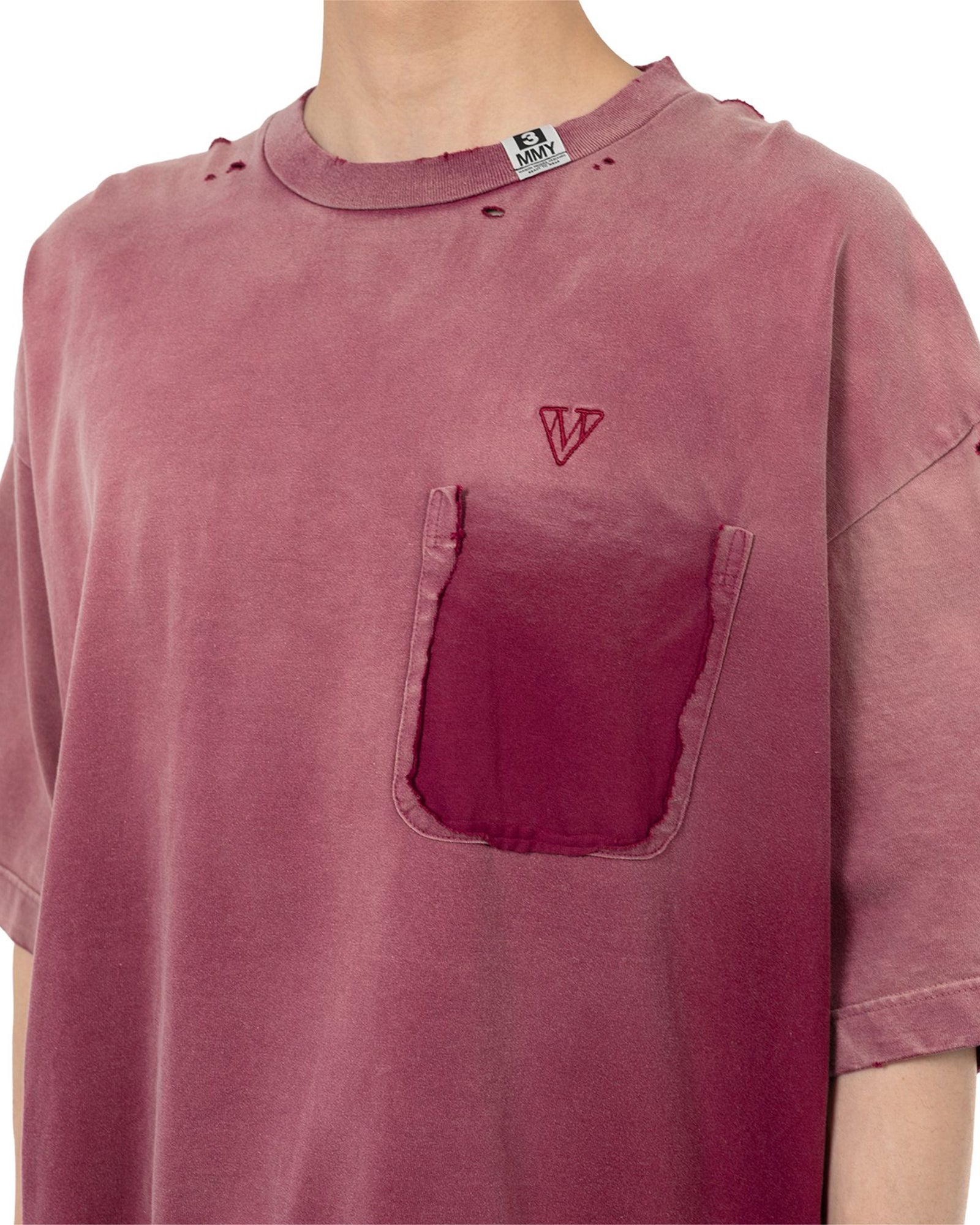 MIHARA YASUHIRO・Yasuhiro Mihara -  SUN FADED TEE / BORDEAUX