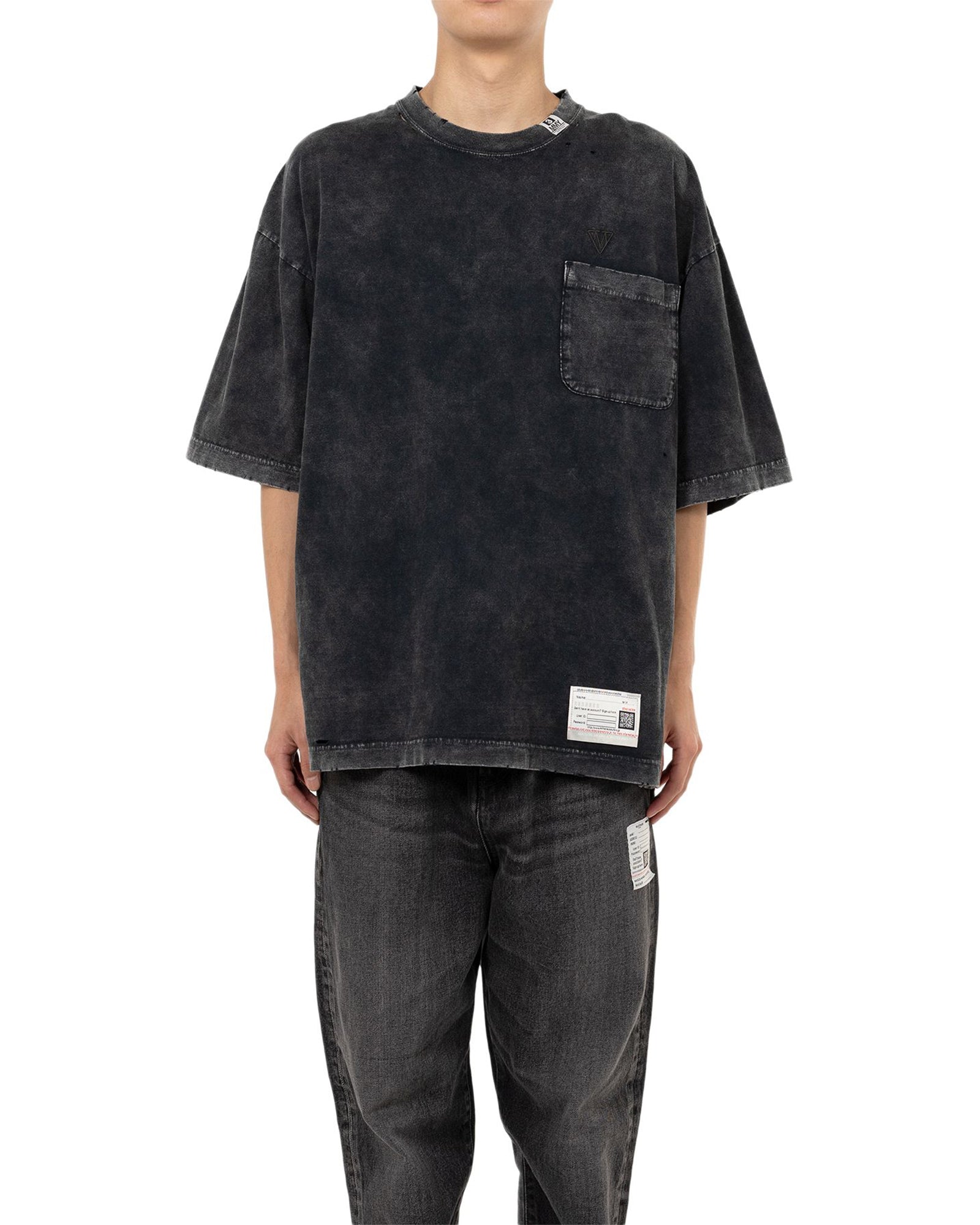 MIHARA YASUHIRO・ミハラヤスヒロ - Tシャツ・カットソー BLEACHED TEE / BLACK