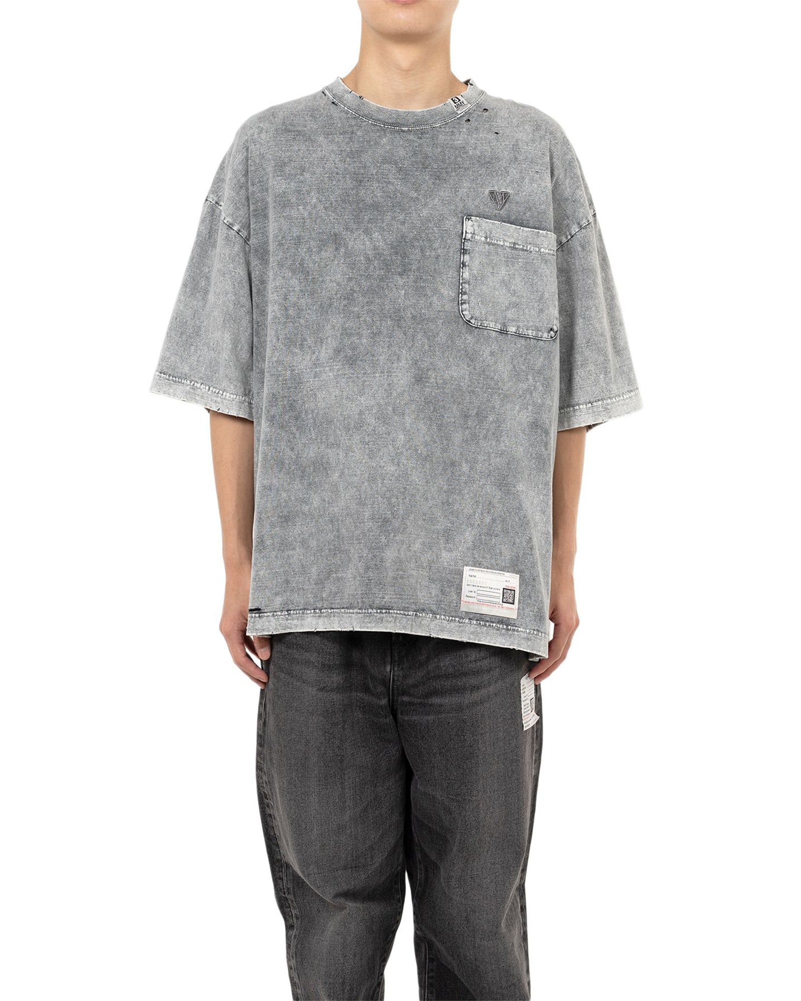 MIHARA YASUHIRO・ミハラヤスヒロ - Tシャツ・カットソー BLEACHED TEE / GRAY