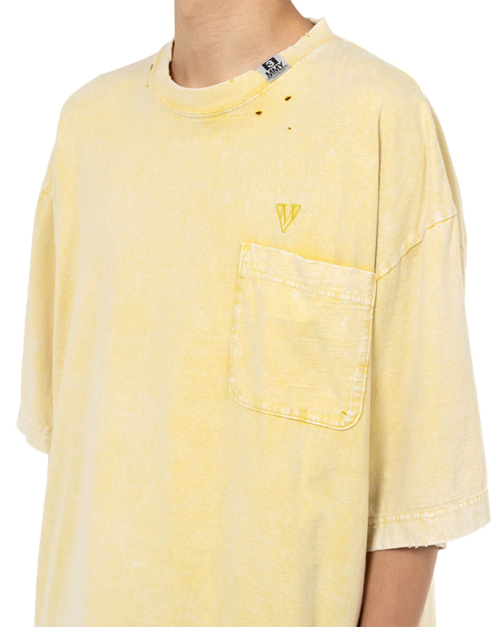 MIHARA YASUHIRO・ミハラヤスヒロ - Tシャツ・カットソー BLEACHED TEE / YELLOW