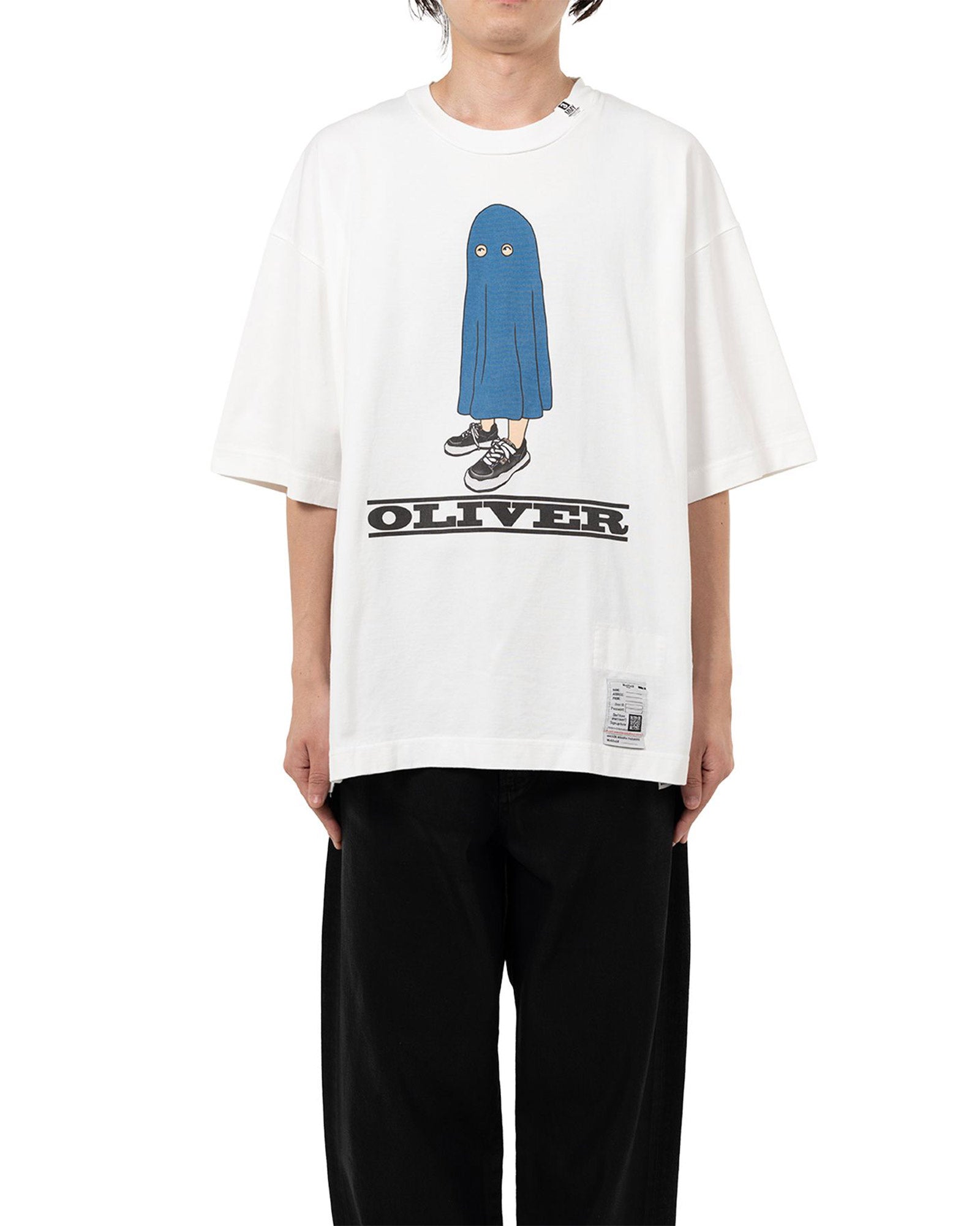 MIHARA YASUHIRO・ミハラヤスヒロ - トップス "OLIVER PRINTED TEE" / WHITE