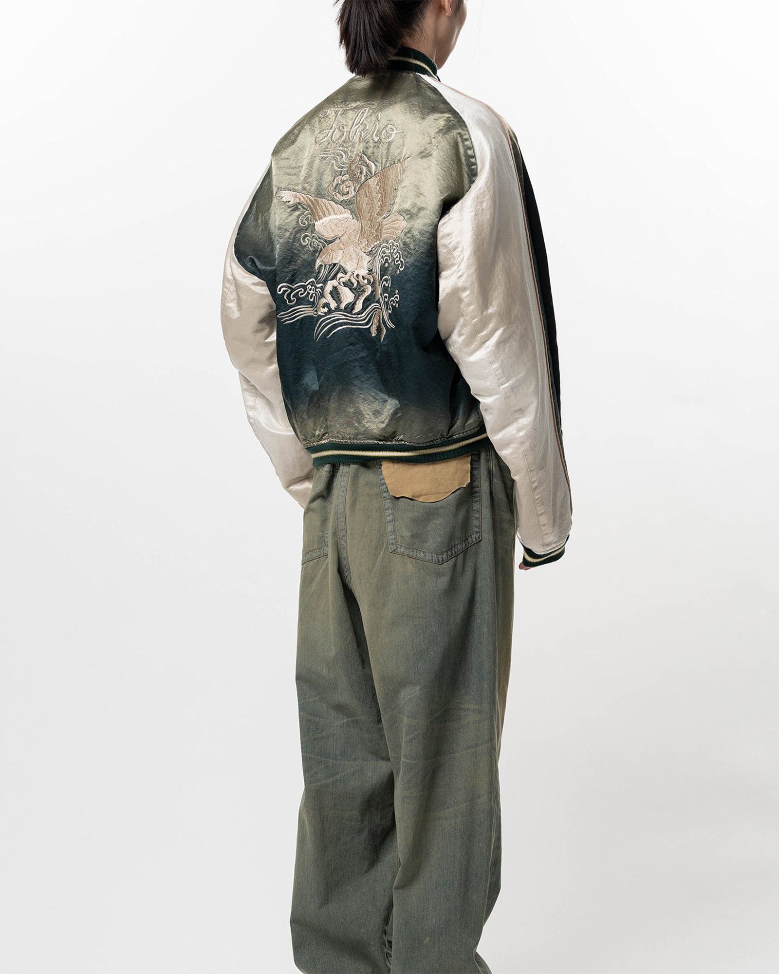 MIHARA YASUHIRO・ミハラヤスヒロ - ジャケット COMBINED MA-1×SUKAJAN / BLACK