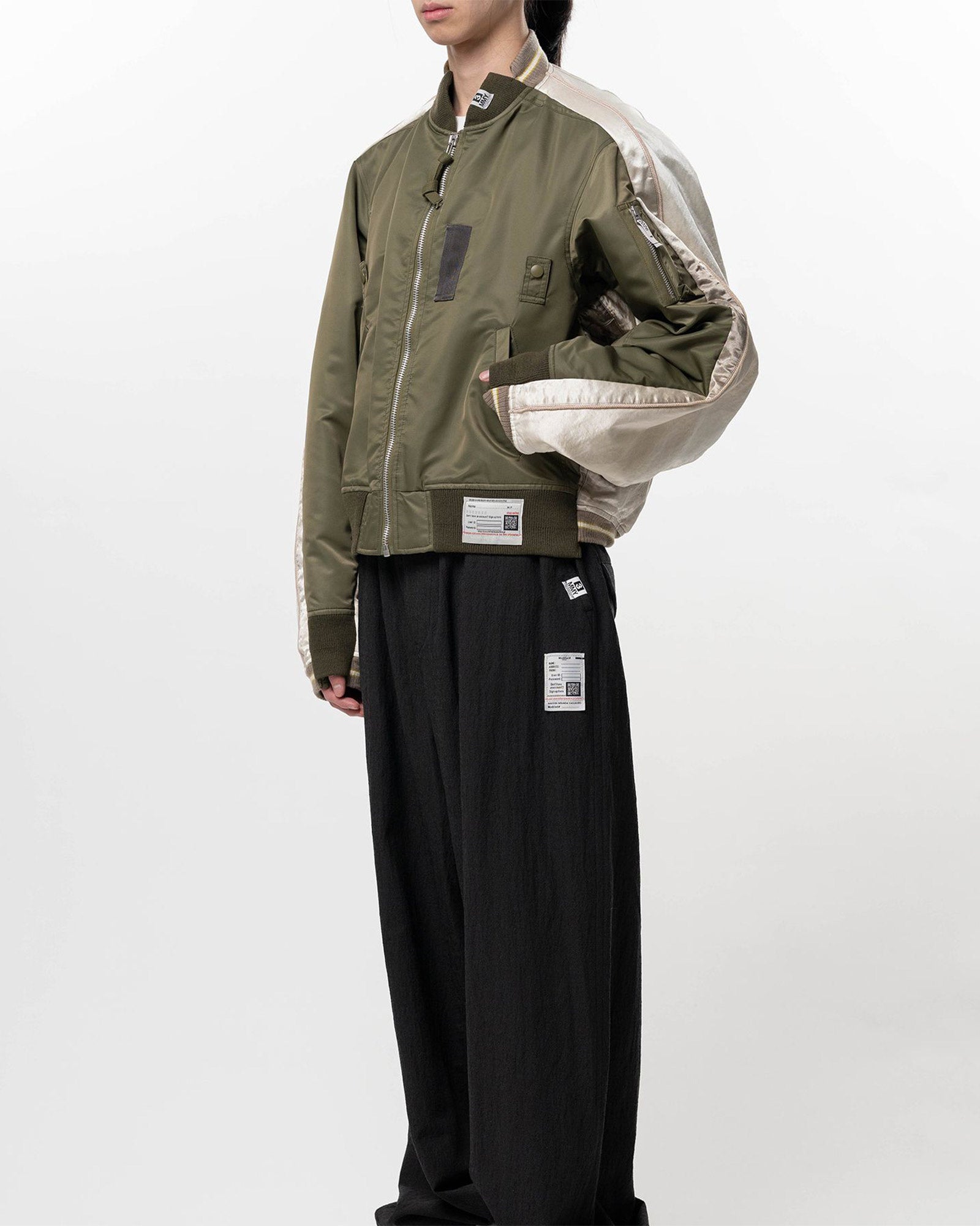 MIHARA YASUHIRO・ミハラヤスヒロ - ジャケット COMBINED MA-1×SUKAJAN / KHAKI