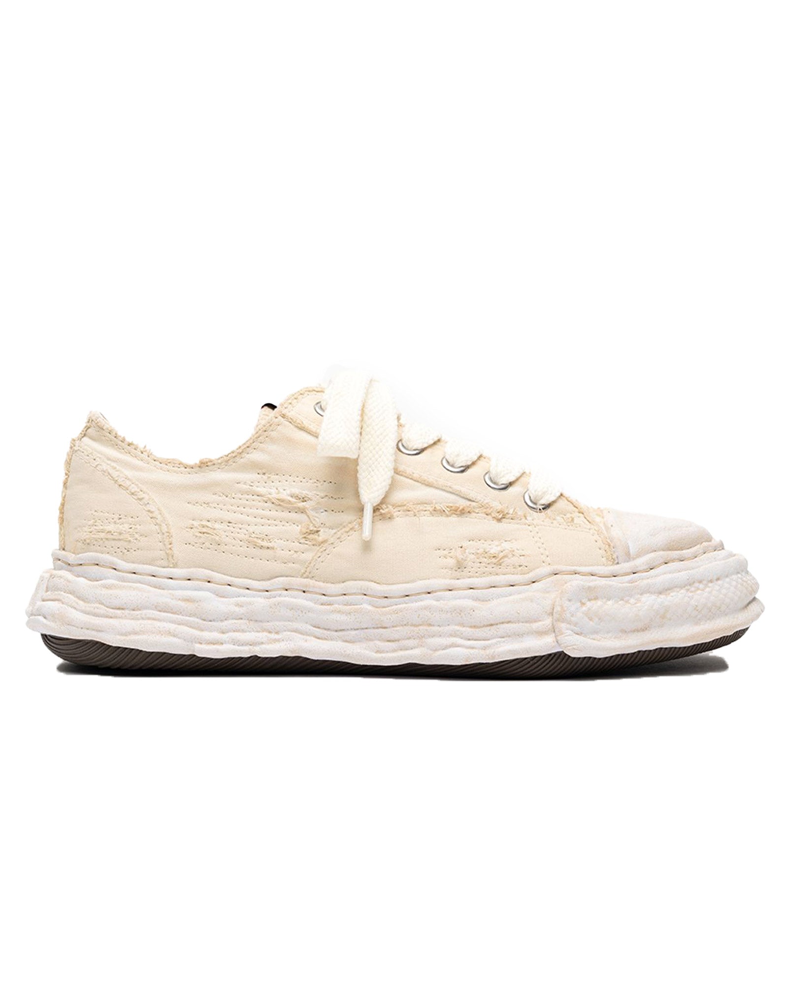 PETERSON23 / RIPPED OVERDYE CANVAS LOW / WHITE