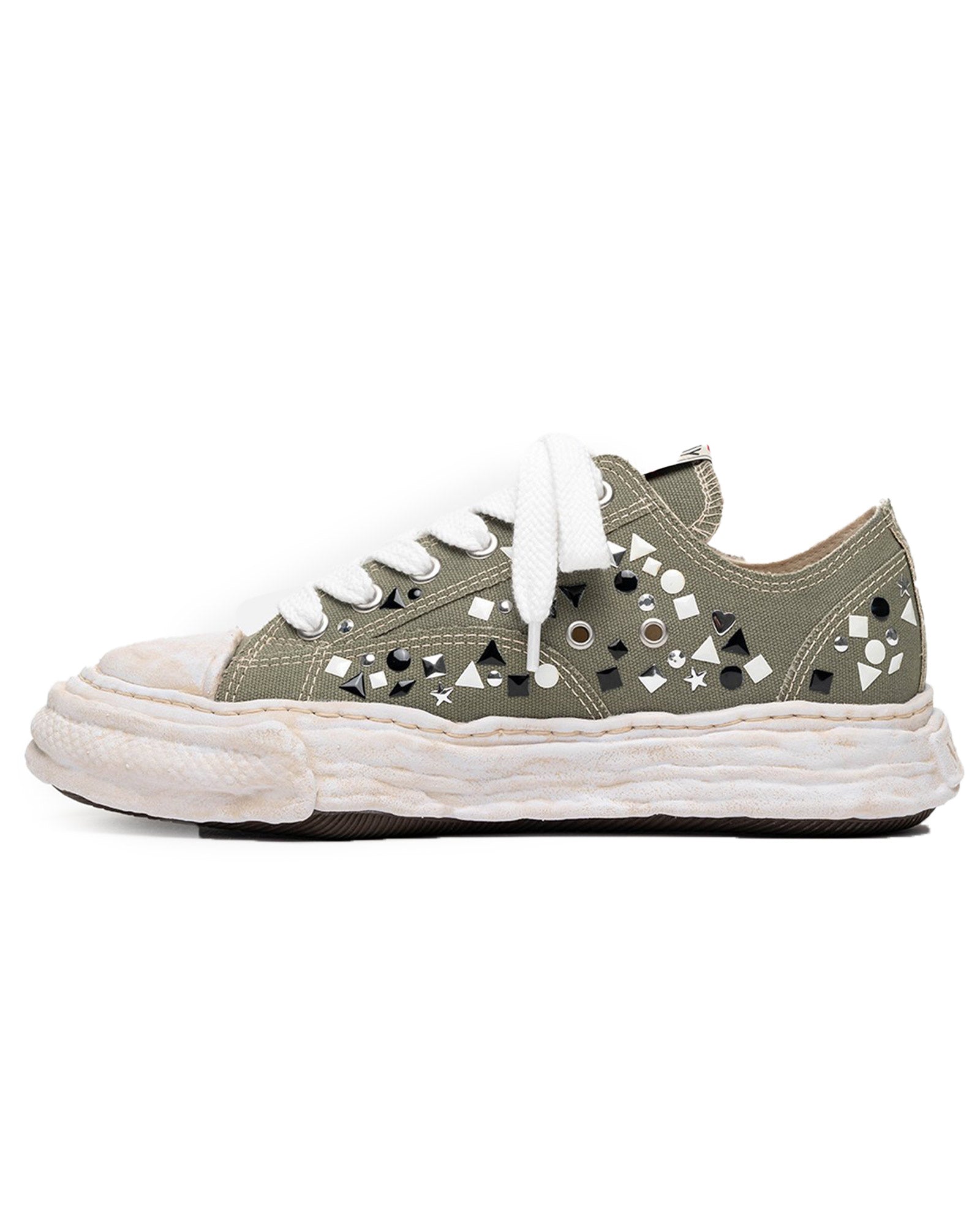 MIHARA YASUHIRO・Yasuhiro Mihara -  PETERSON23 / ORIGINAL SOLE EMBELLISHED CANVAS LOW-TOP SNEAKER / GREEN