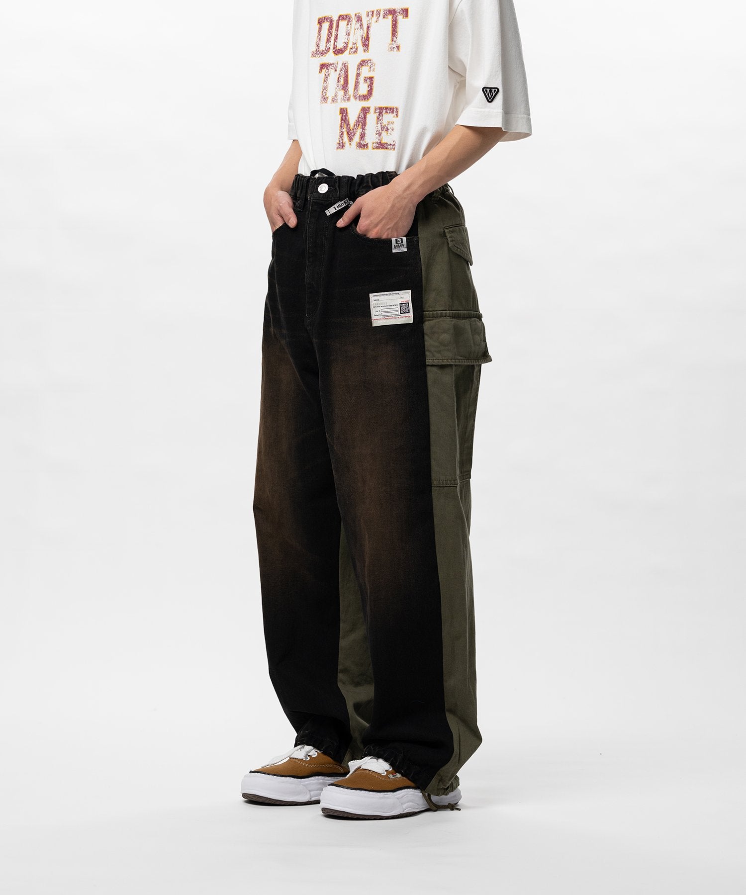 ミハラヤスヒロ　パンツ MIHARA YASUHIRO (ミハラヤスヒロ) FRONT BACK COMBINED DENIM PANTS