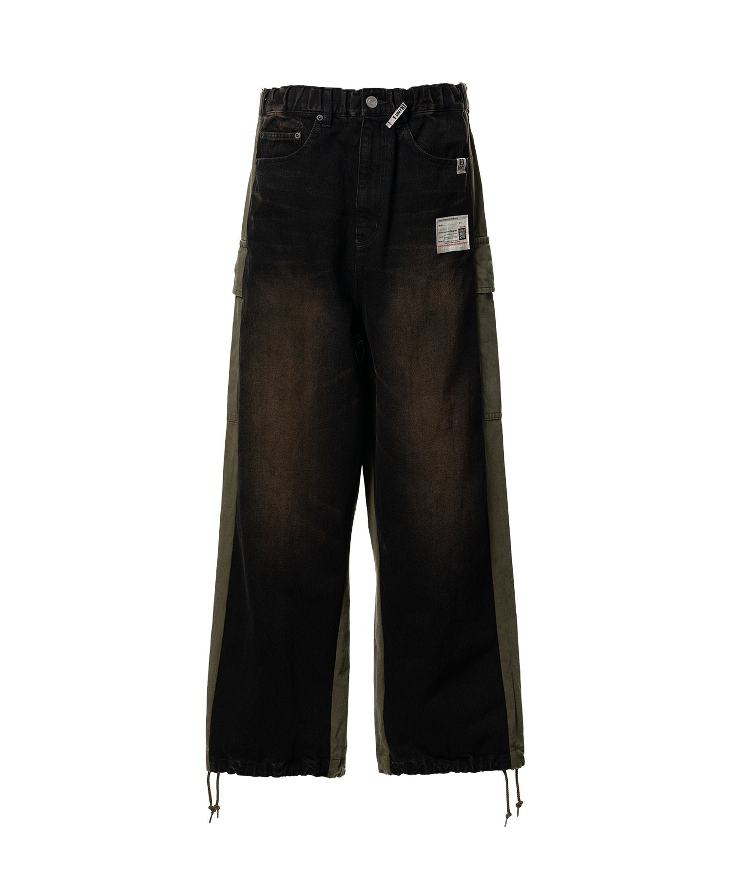 FRONT BACK COMBINED DENIM PANTS / INDIGO