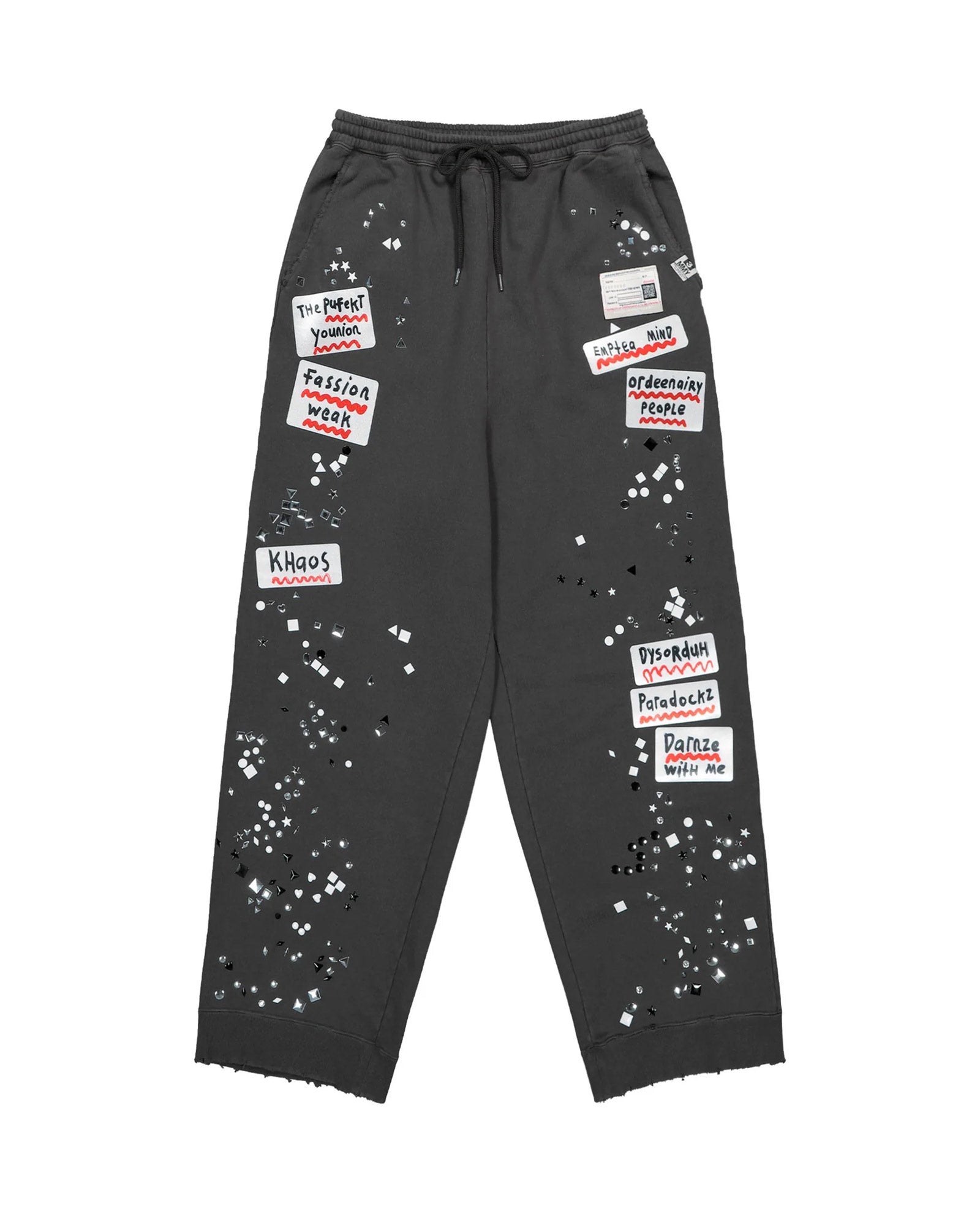 MIHARA YASUHIRO・ミハラヤスヒロ - スウェットパンツ "EMBELLISHED ST PT" / BLACK
