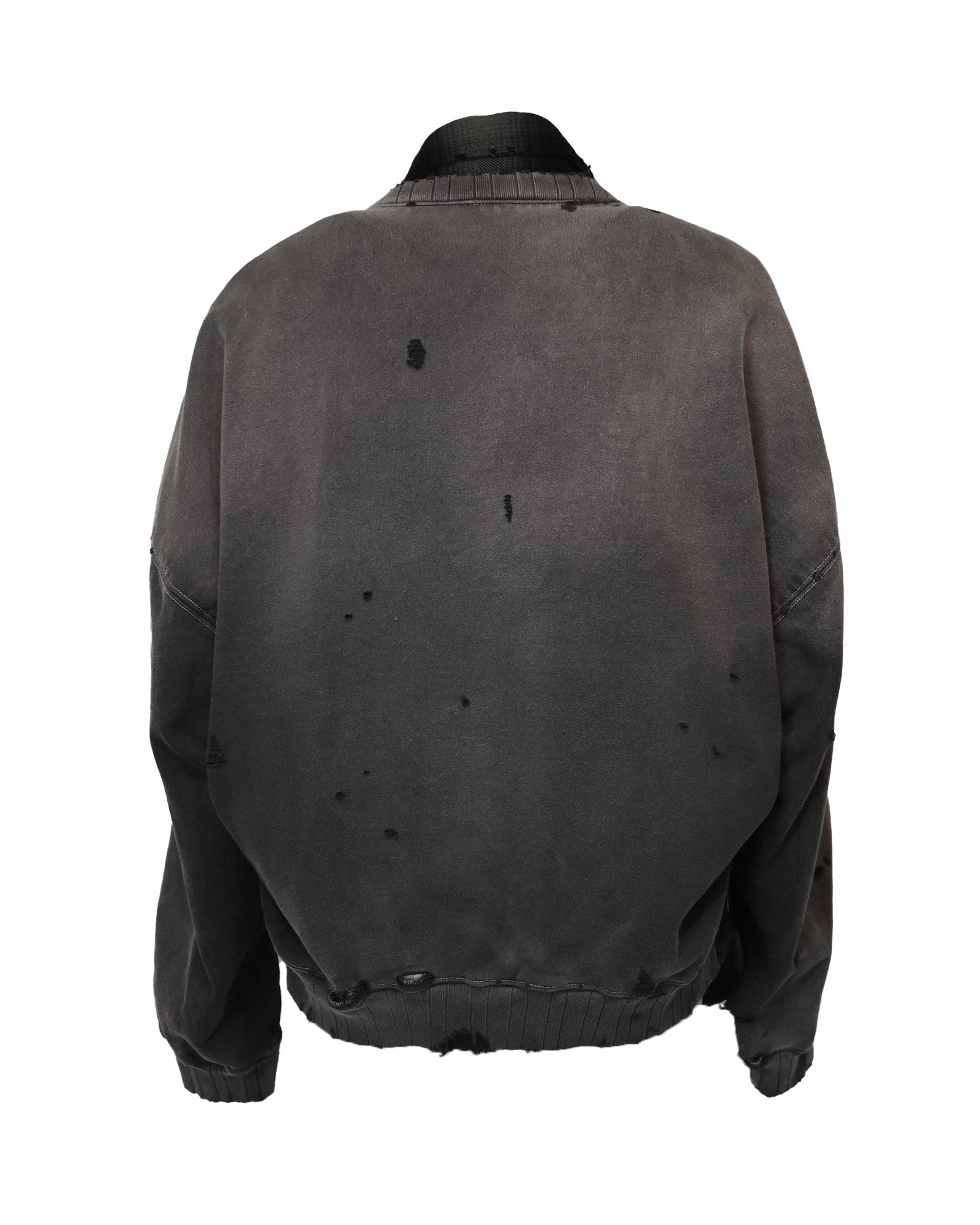 MIHARA YASUHIRO・ミハラヤスヒロ - シャツ COMBINED SHIRTS×SWEAT / BLK/GRY