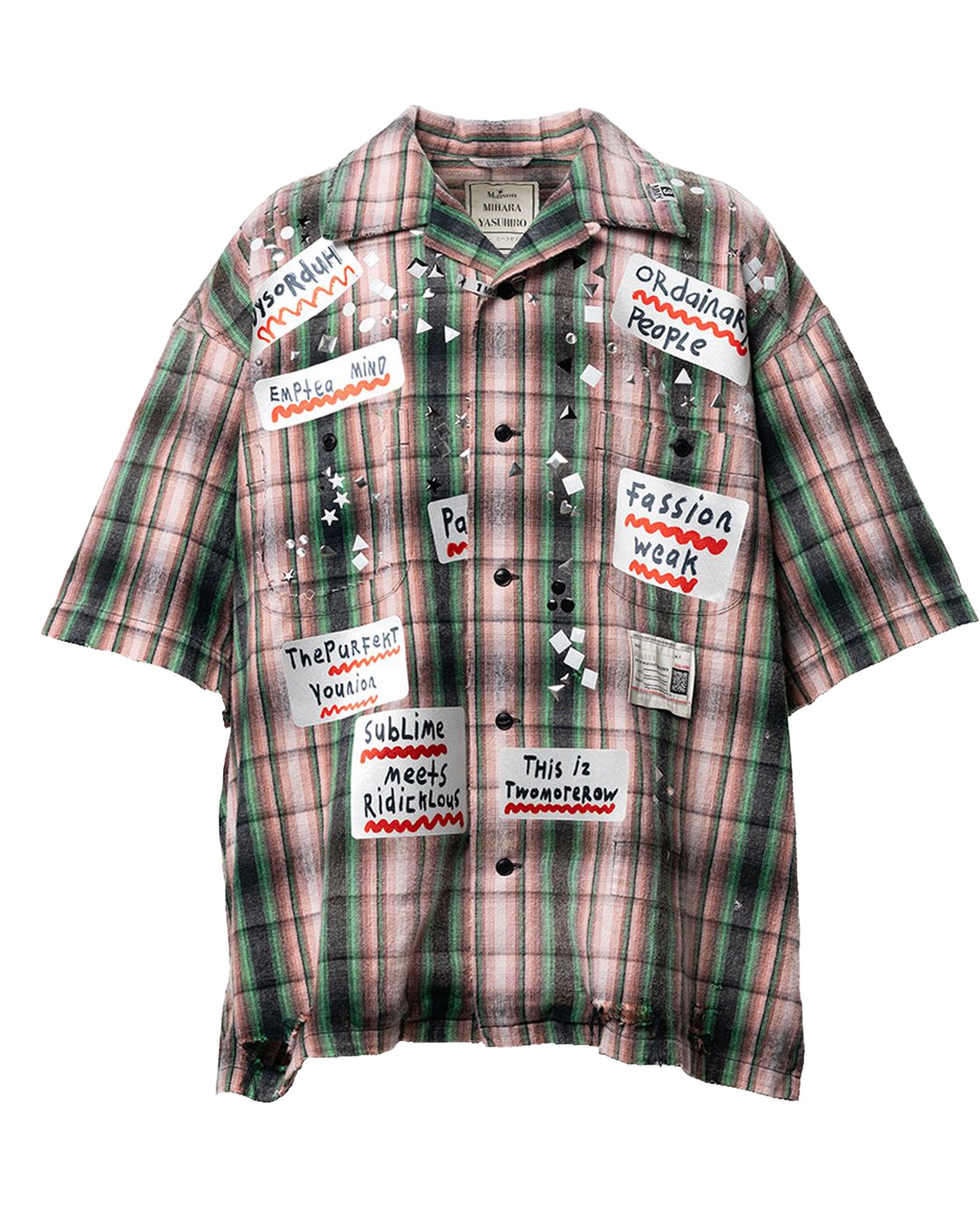 H/S CHECK SH w STICKER / PINK