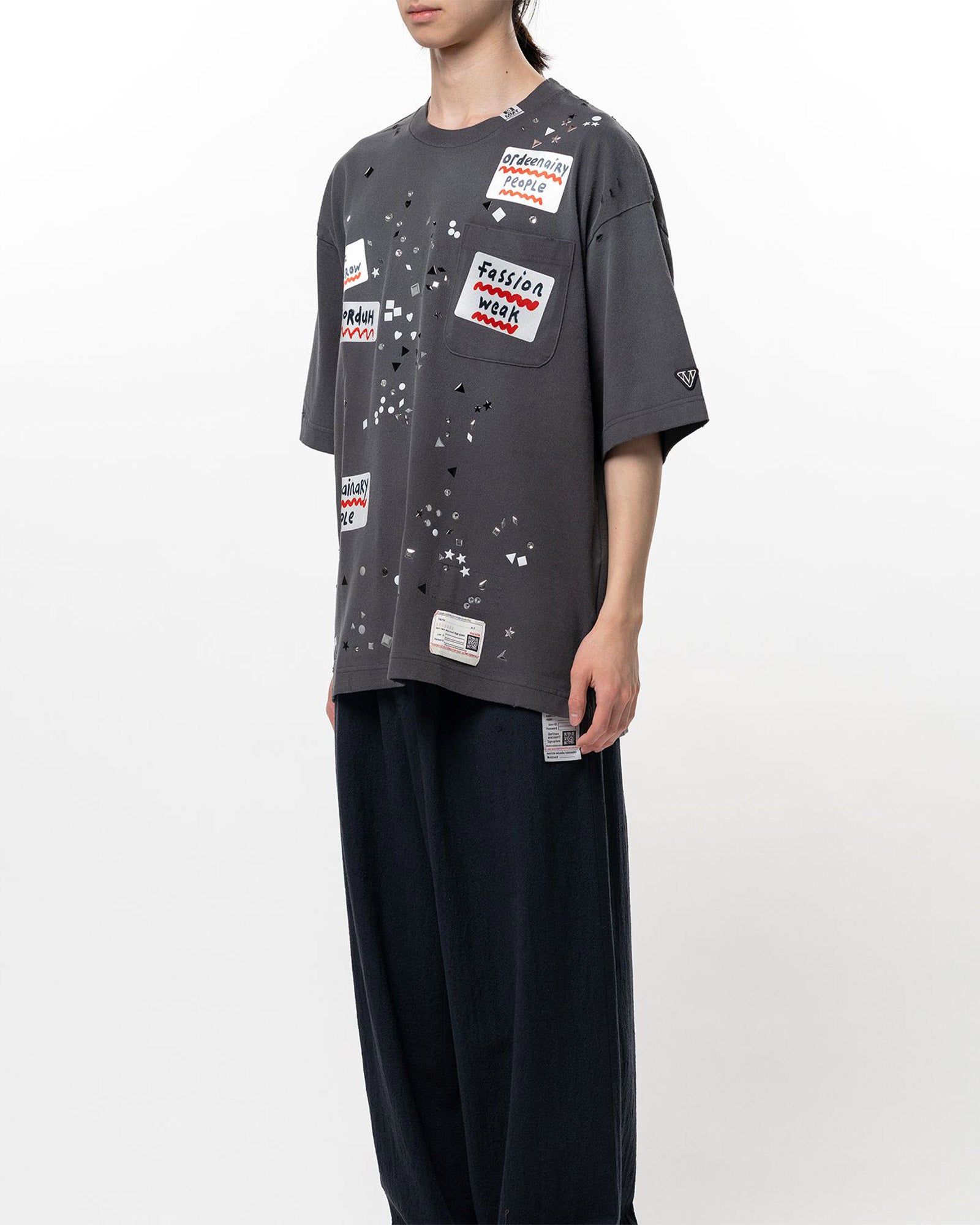トップス Mihara Yasuhiro EMBELLISHED T-Shirt MIHARA YASUHIRO(ミハラヤスヒロ) 26SS EMBELLISHED STICKER TEE