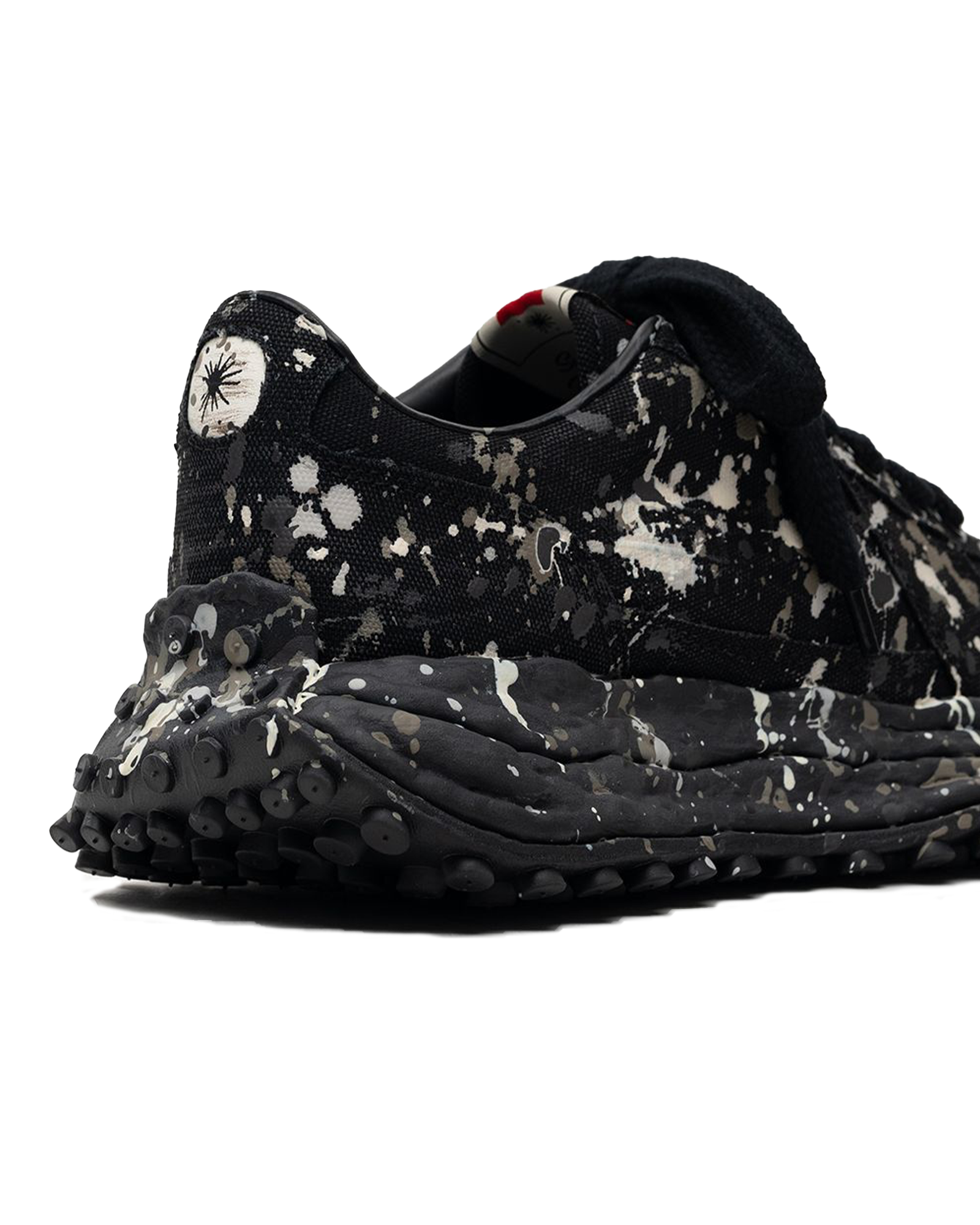 MIHARA YASUHIRO・Yasuhiro Mihara -  LARRY SPUTTERING LOW-TOP SNEAKERS / BLK/BLK
