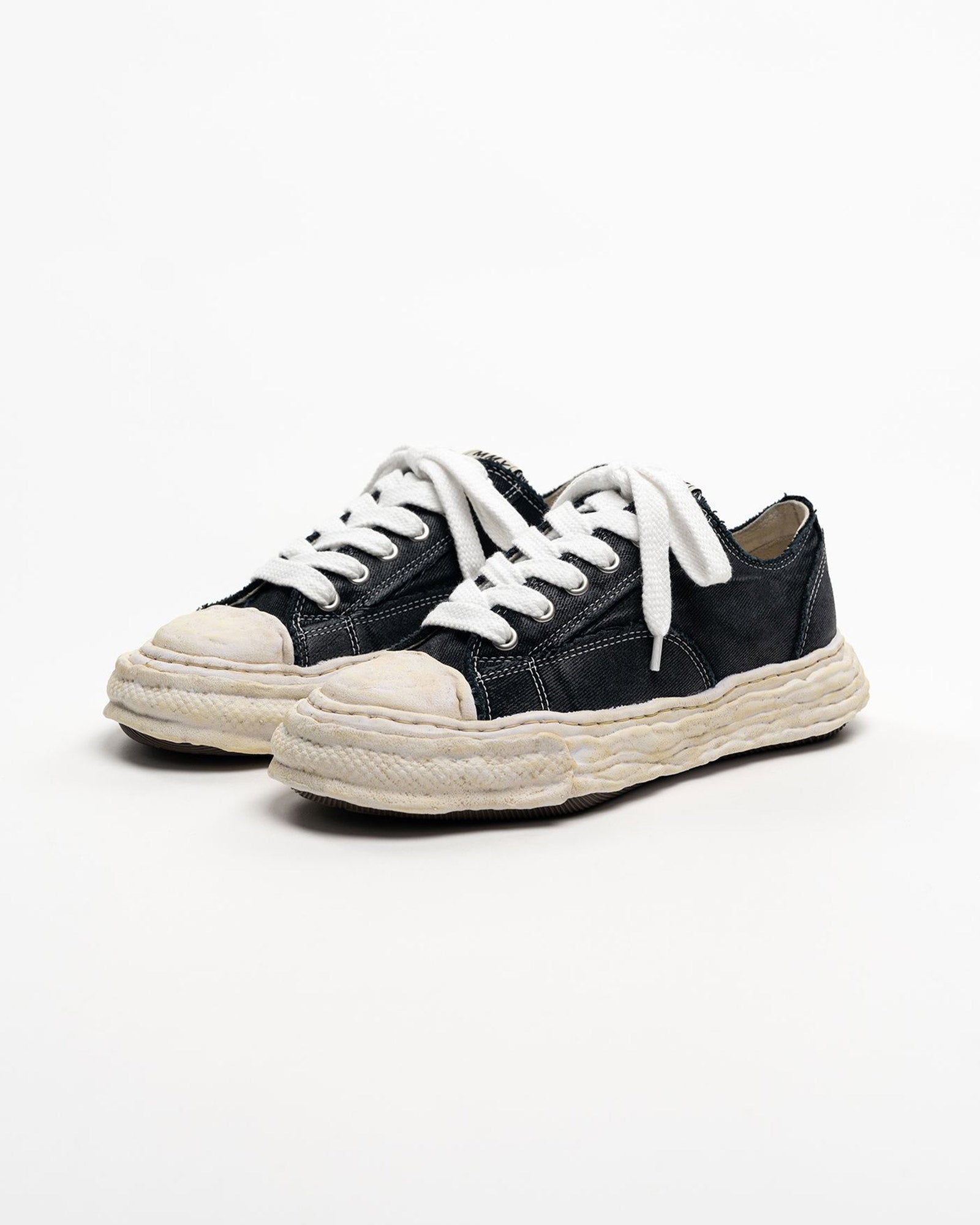 MIHARA YASUHIRO・Yasuhiro Mihara -  PETERSON23 BRUSHED TWILL LOW-TOP SNEAKERS / BLACK