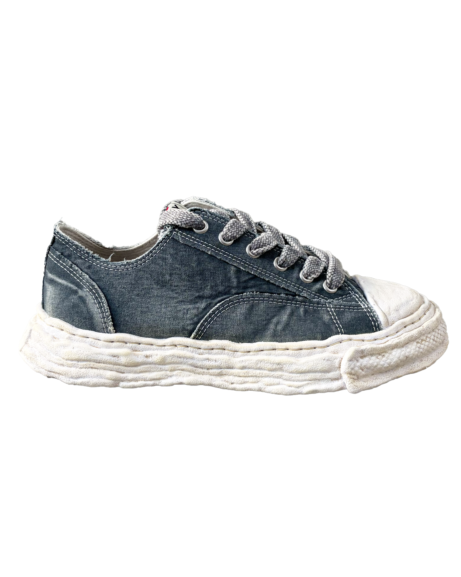 MIHARA YASUHIRO・ミハラヤスヒロ - ローカットスニーカー PETERSON23 BLEACHED CANVAS LOW-TOP SNEAKERS / GRAY