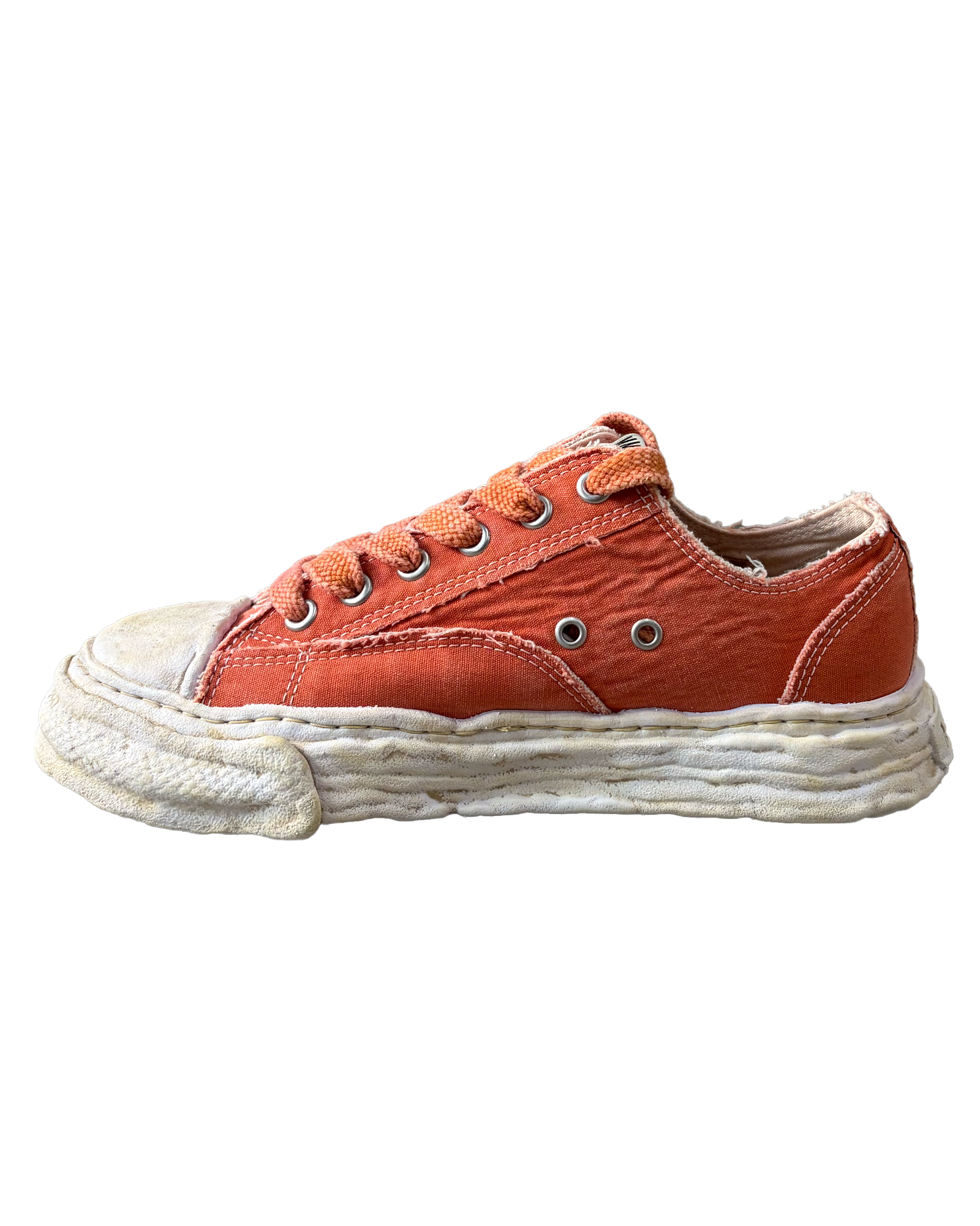 MIHARA YASUHIRO・ミハラヤスヒロ - ローカットスニーカー PETERSON23 BLEACHED CANVAS LOW-TOP SNEAKERS / ORANGE
