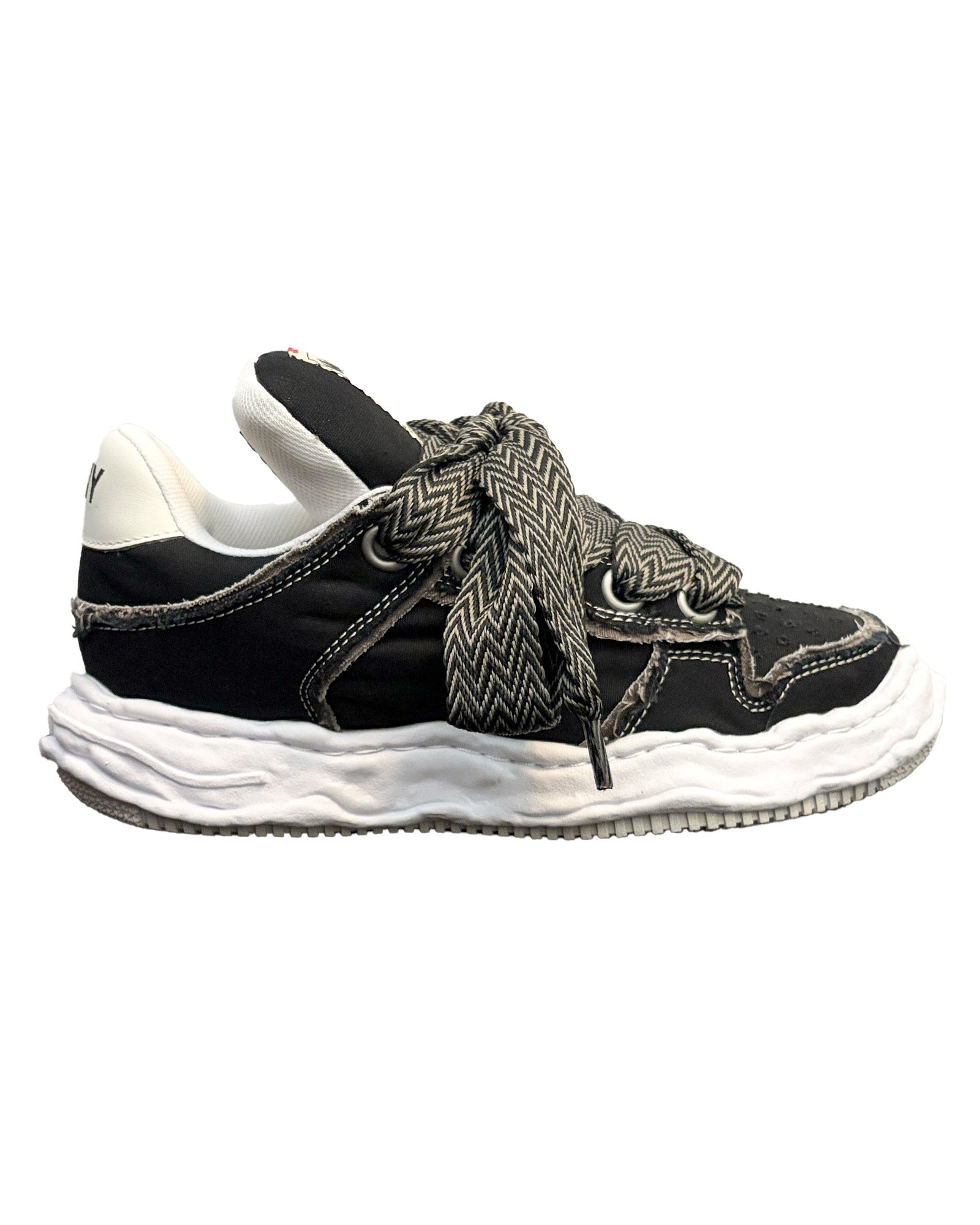 MIHARA YASUHIRO・ミハラヤスヒロ - ローカットスニーカー WAYNE PUFFER PATTERNED LACE LOW-TOP SNEAKERS / BLACK