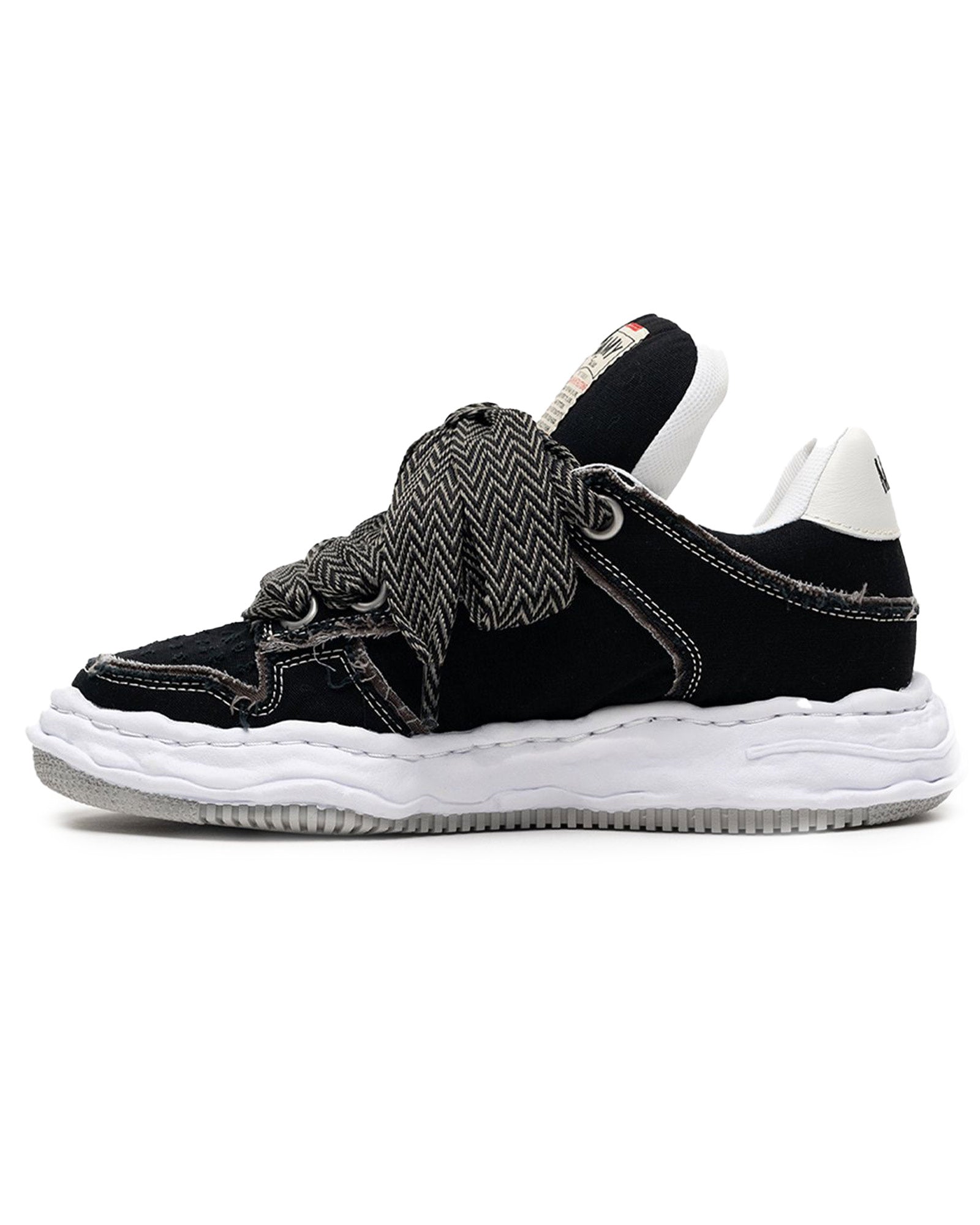 MIHARA YASUHIRO・ミハラヤスヒロ - ローカットスニーカー WAYNE PUFFER PATTERNED LACE LOW-TOP SNEAKERS / BLACK