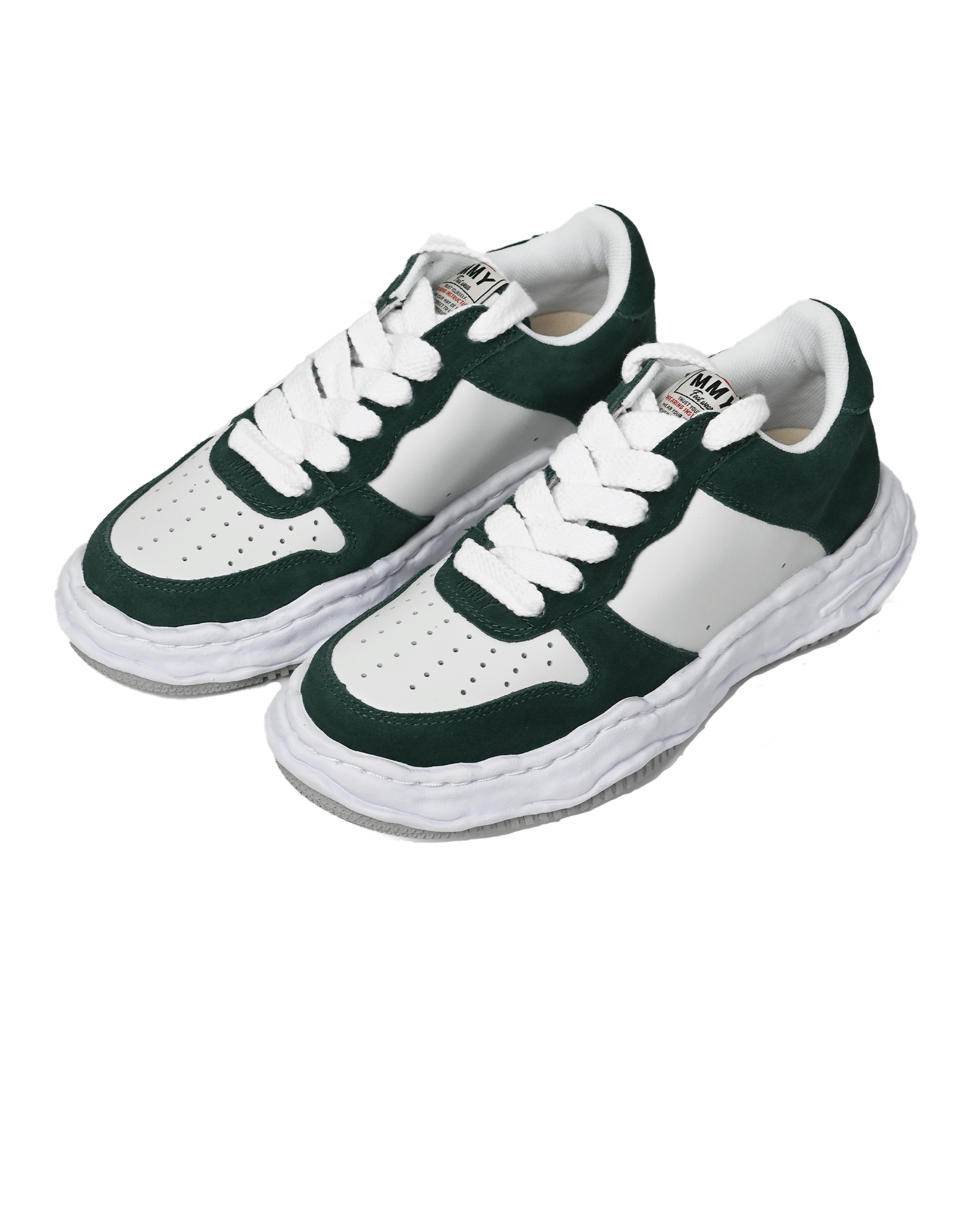 MIHARA YASUHIRO・ミハラヤスヒロ - ローカットスニーカー WAYNE / ORIGINAL SOLE SUEDE LOW-TOP SNEAKER / GRN/WHT