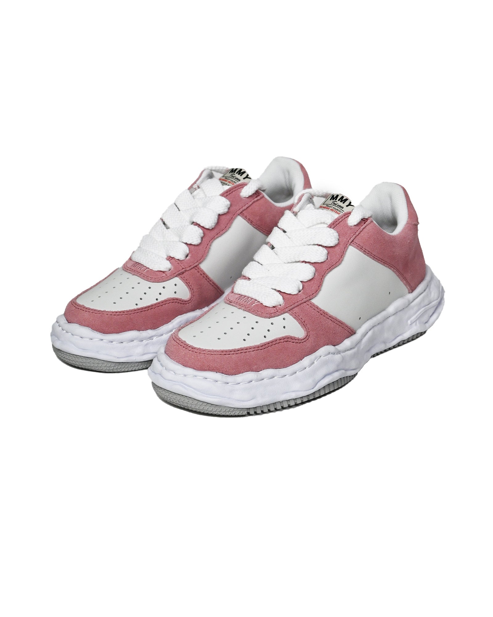 MIHARA YASUHIRO・ミハラヤスヒロ - ローカットスニーカー WAYNE / ORIGINAL SOLE SUEDE LOW-TOP SNEAKER / PNK/WHT