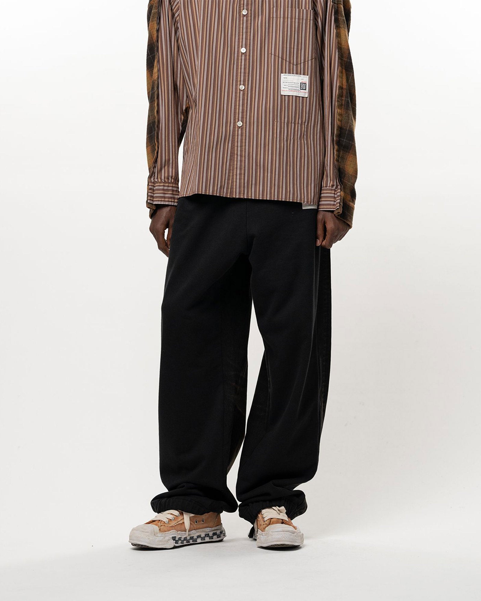 MIHARA YASUHIRO・ミハラヤスヒロ - スウェットパンツ COMBINED DENIM×SWEAT PT / BLACK