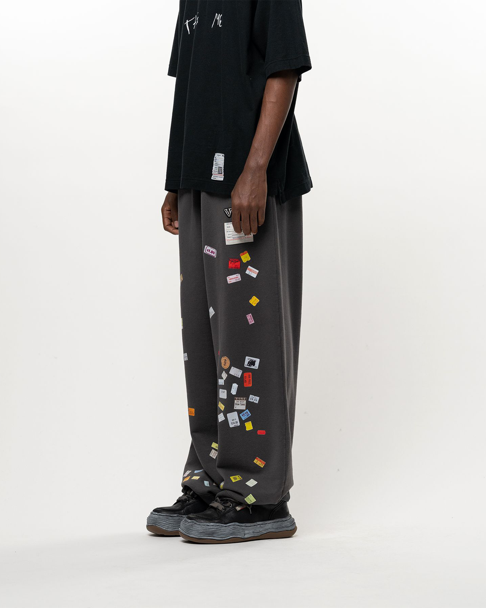MIHARA YASUHIRO・ミハラヤスヒロ - スウェットパンツ PRICE STICKER SWEAT PANTS / BLACK