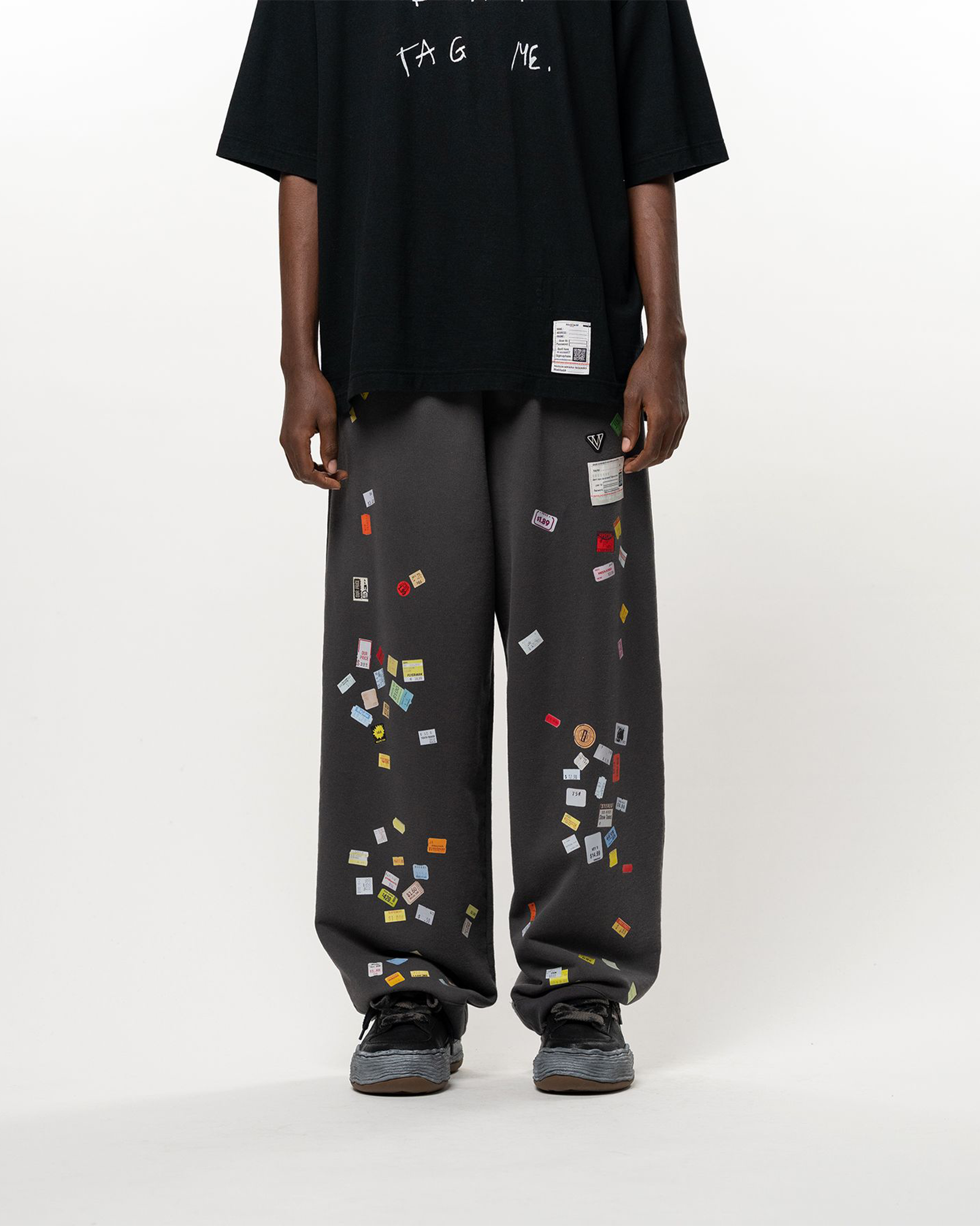 MIHARA YASUHIRO・ミハラヤスヒロ - スウェットパンツ PRICE STICKER SWEAT PANTS / BLACK