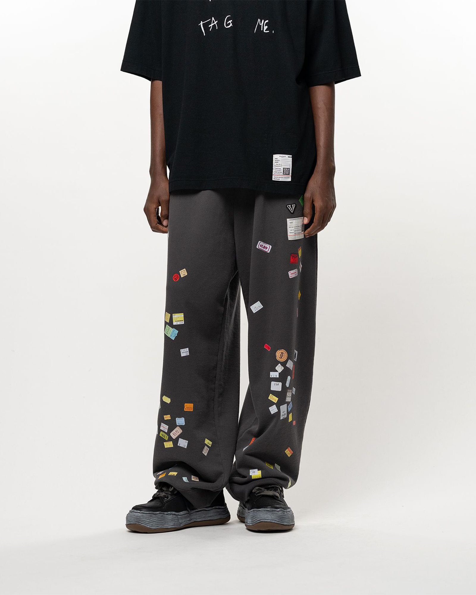 MIHARA YASUHIRO・ミハラヤスヒロ - スウェットパンツ PRICE STICKER SWEAT PANTS / BLACK