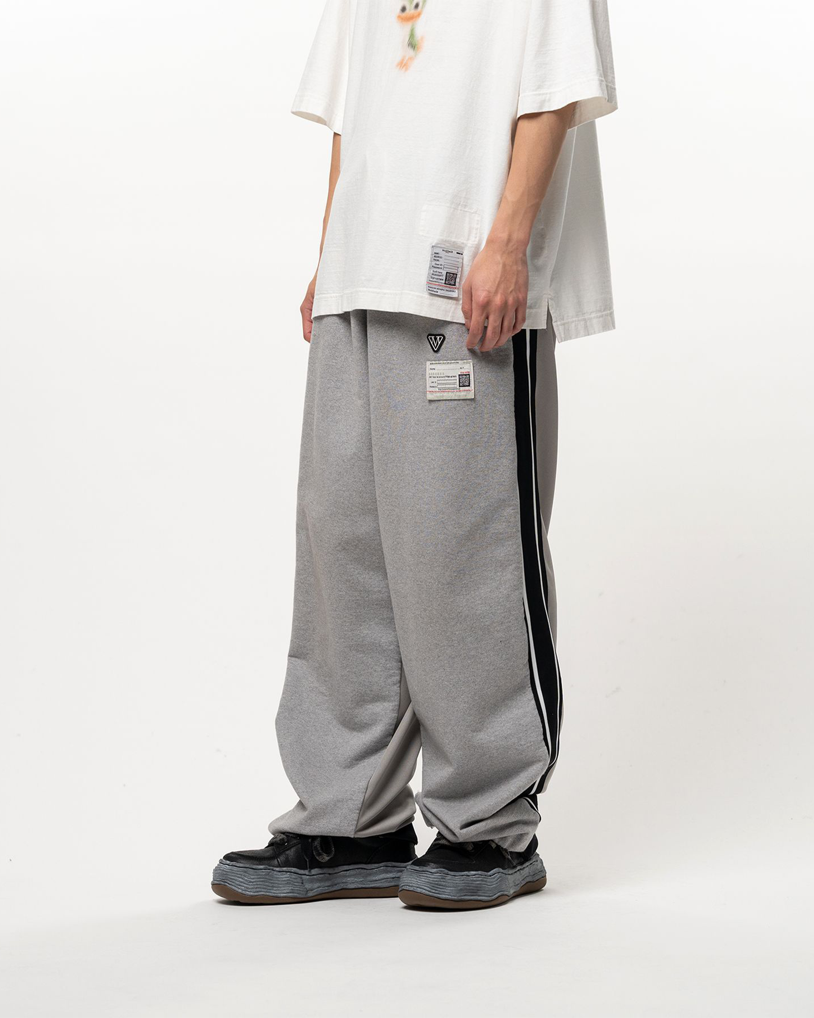 MIHARA YASUHIRO・ミハラヤスヒロ - その他パンツ TRACK PANTS COMBINED SWEAT PANTS / GRAY