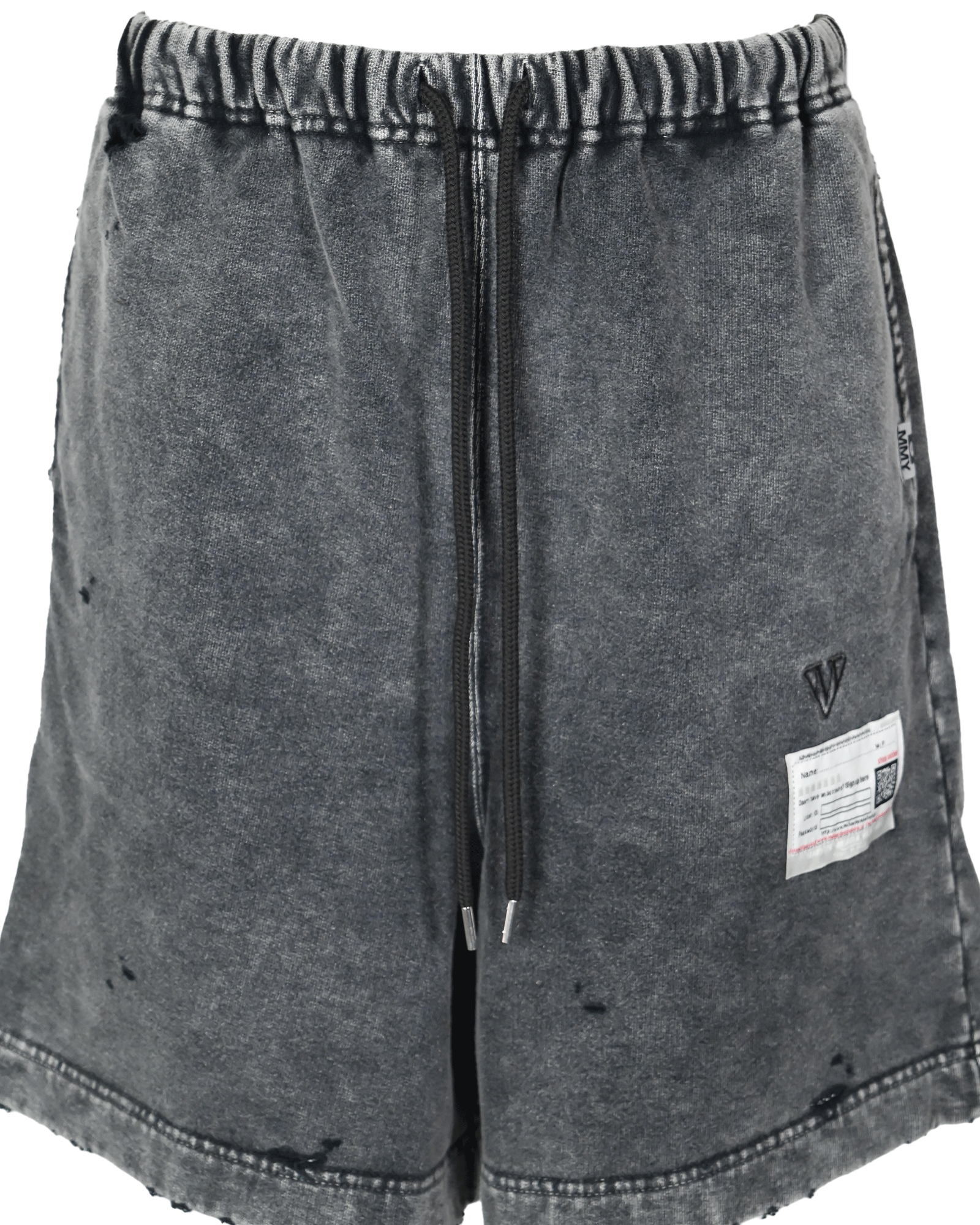 MIHARA YASUHIRO・ミハラヤスヒロ - スウェットパンツ BLEACHED SWEAT SHORTS / BLACK